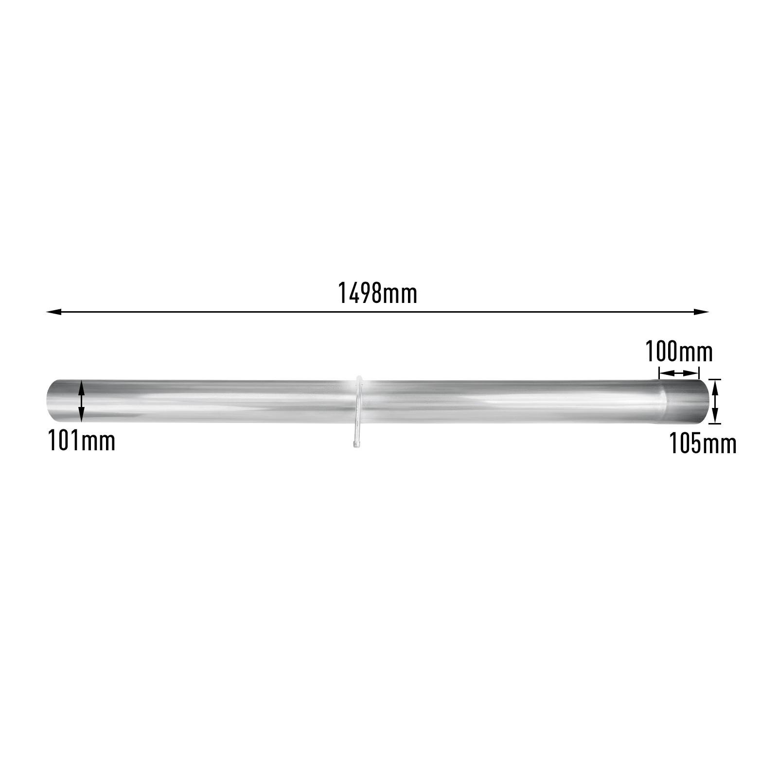 6.7 Cummins 4" CAT/DPF Delete Race Pipe for 2007.5-2012 Dodge Ram 2500/3500 10