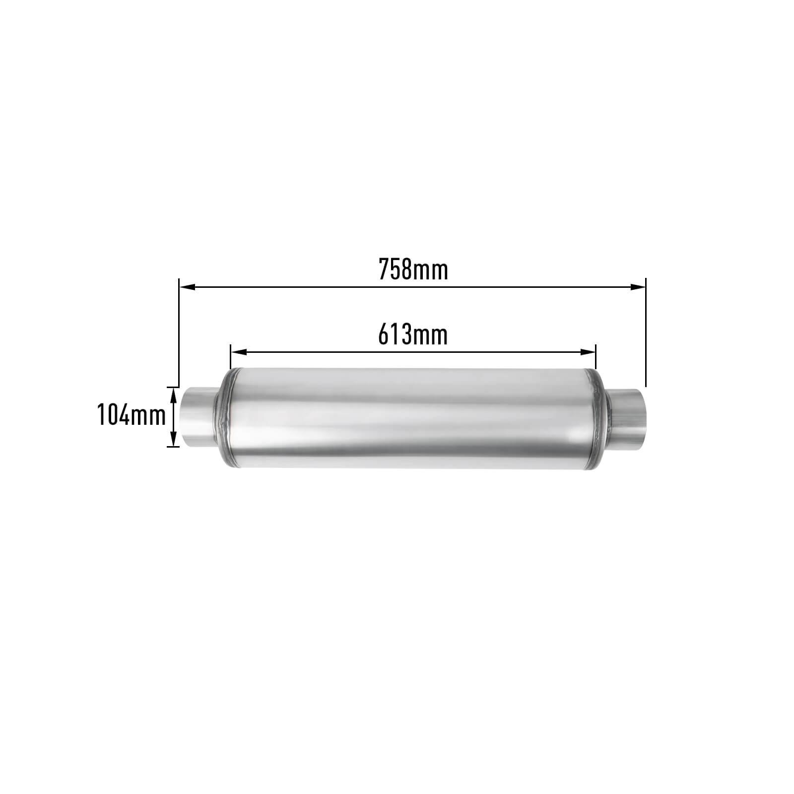 6.7L Cummins 4" DPF Delete Race Pipe with Muffler for 2013-2018 Dodge Ram 2500/3500 15