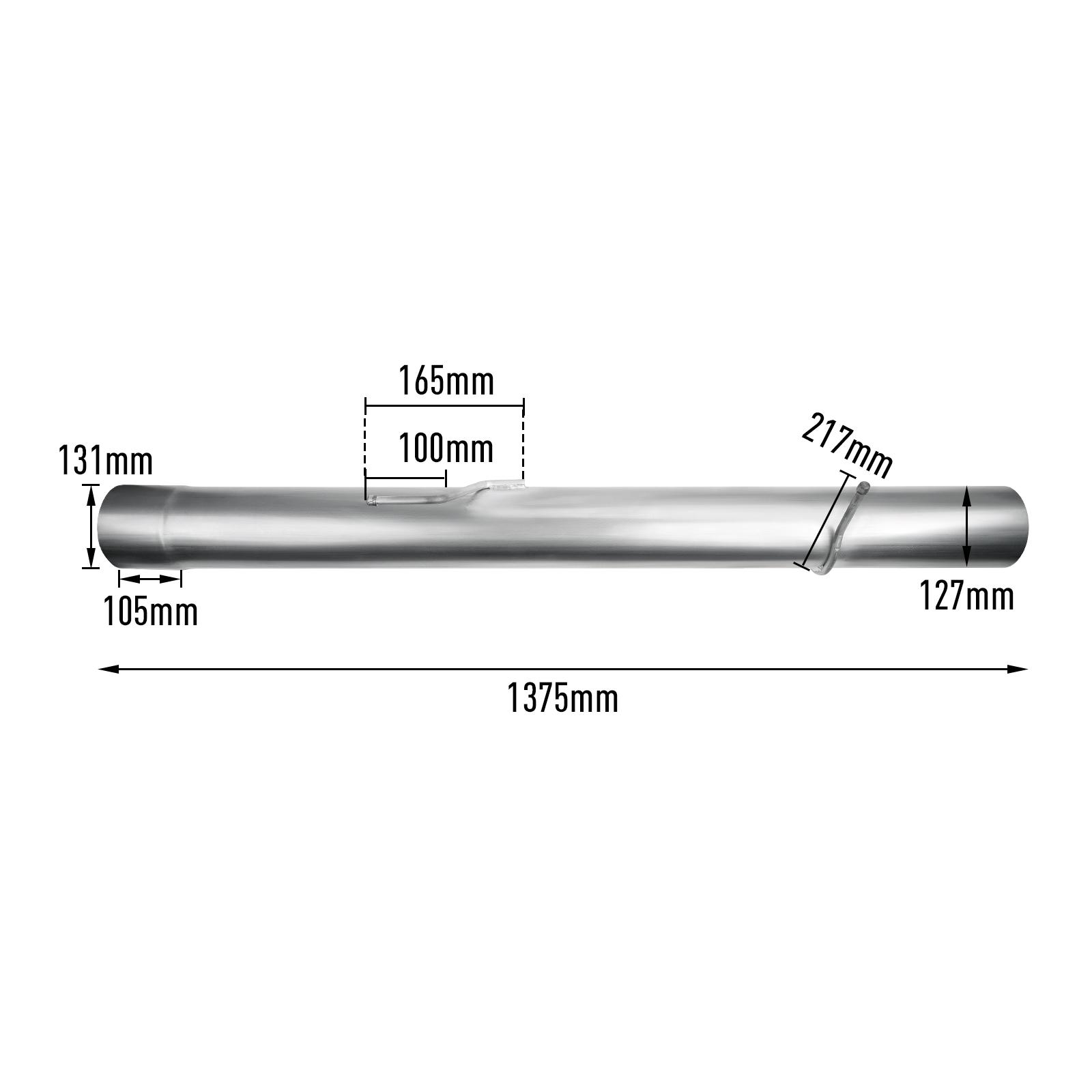 2013-2018 6.7L Cummins 5" Turbo-Back DPF Delete Pipe for Dodge Ram 2500/3500 11
