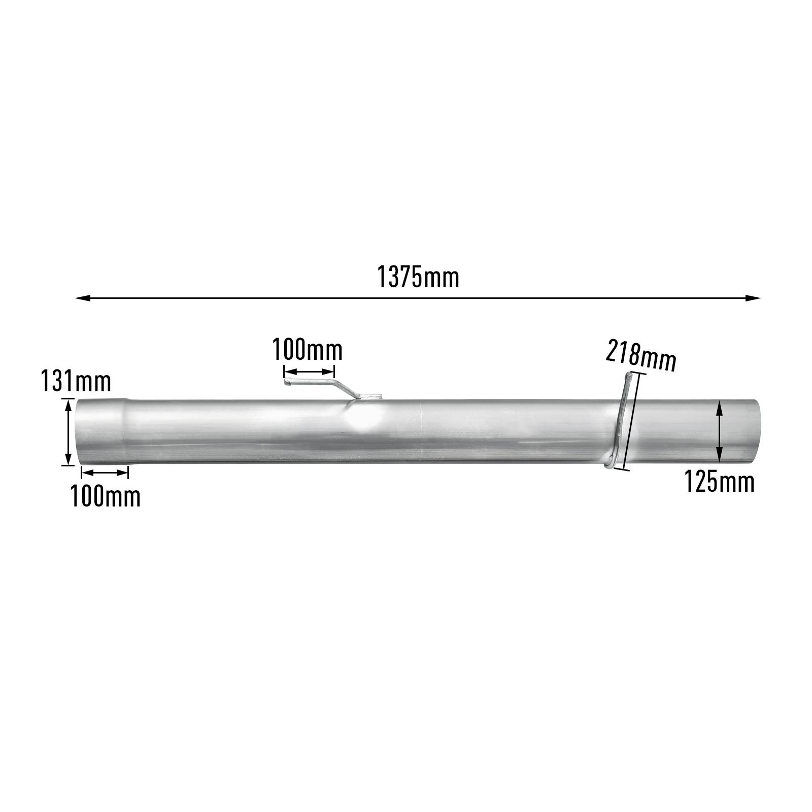 6.7L Cummins 5" Turbo-Back DPF Delete Pipe with Muffler for 2013-2018 Dodge Ram 2500/3500 15