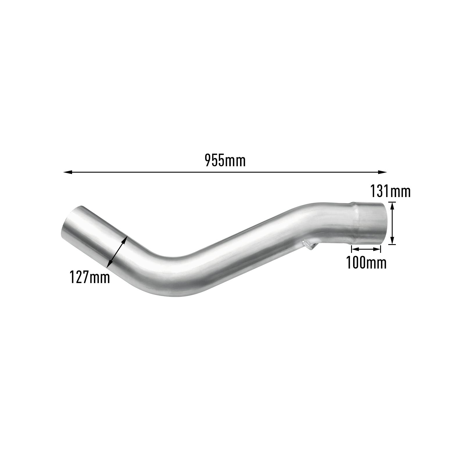 6.7L Cummins 5" Turbo-Back DPF Delete Pipe with Muffler for 2013-2018 Dodge Ram 2500/3500 14