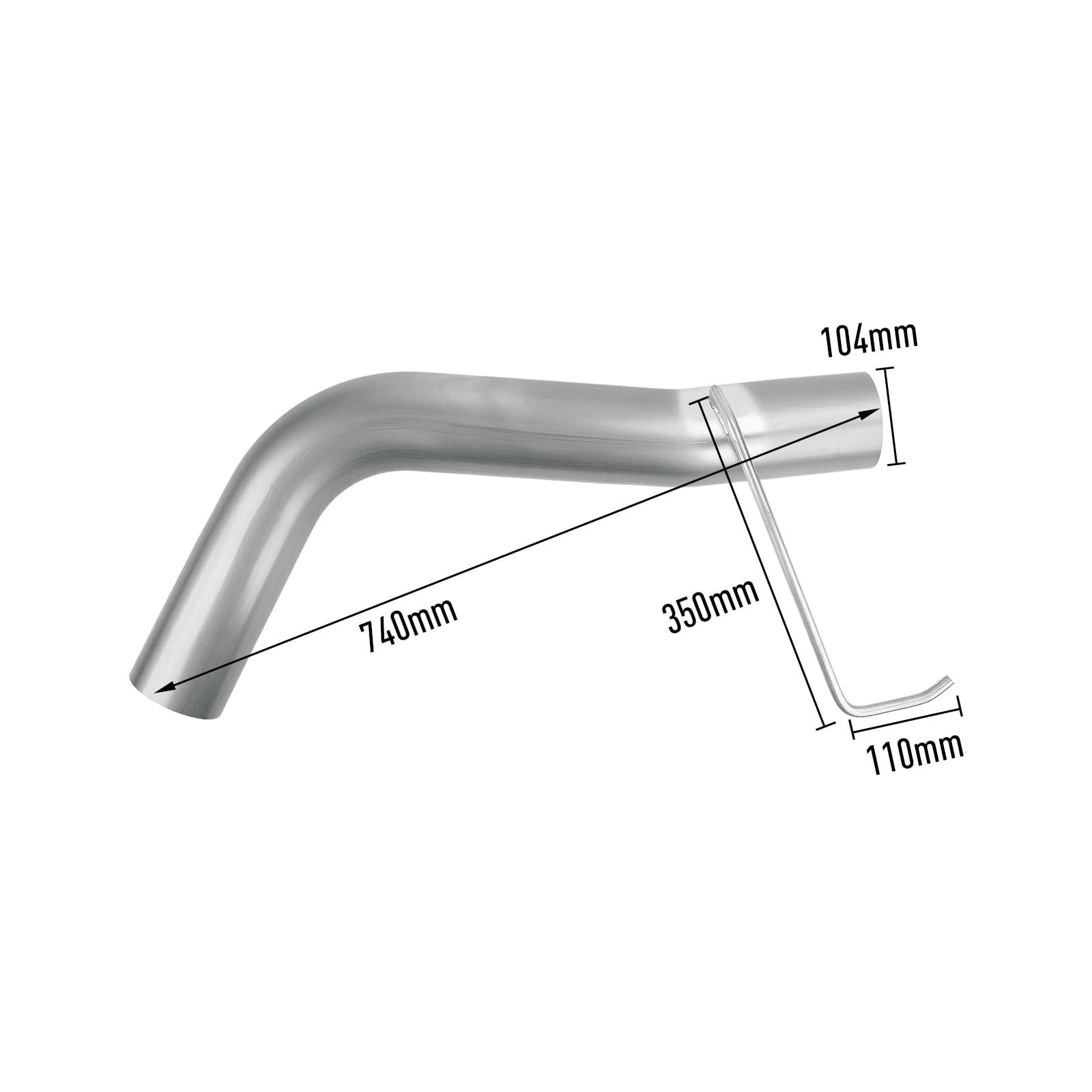 6.7L Cummins 4" DPF & Cat Delete Race Pipe for 2013-2022 Dodge Ram 3500/4500/5500 Cab & Chassis 11