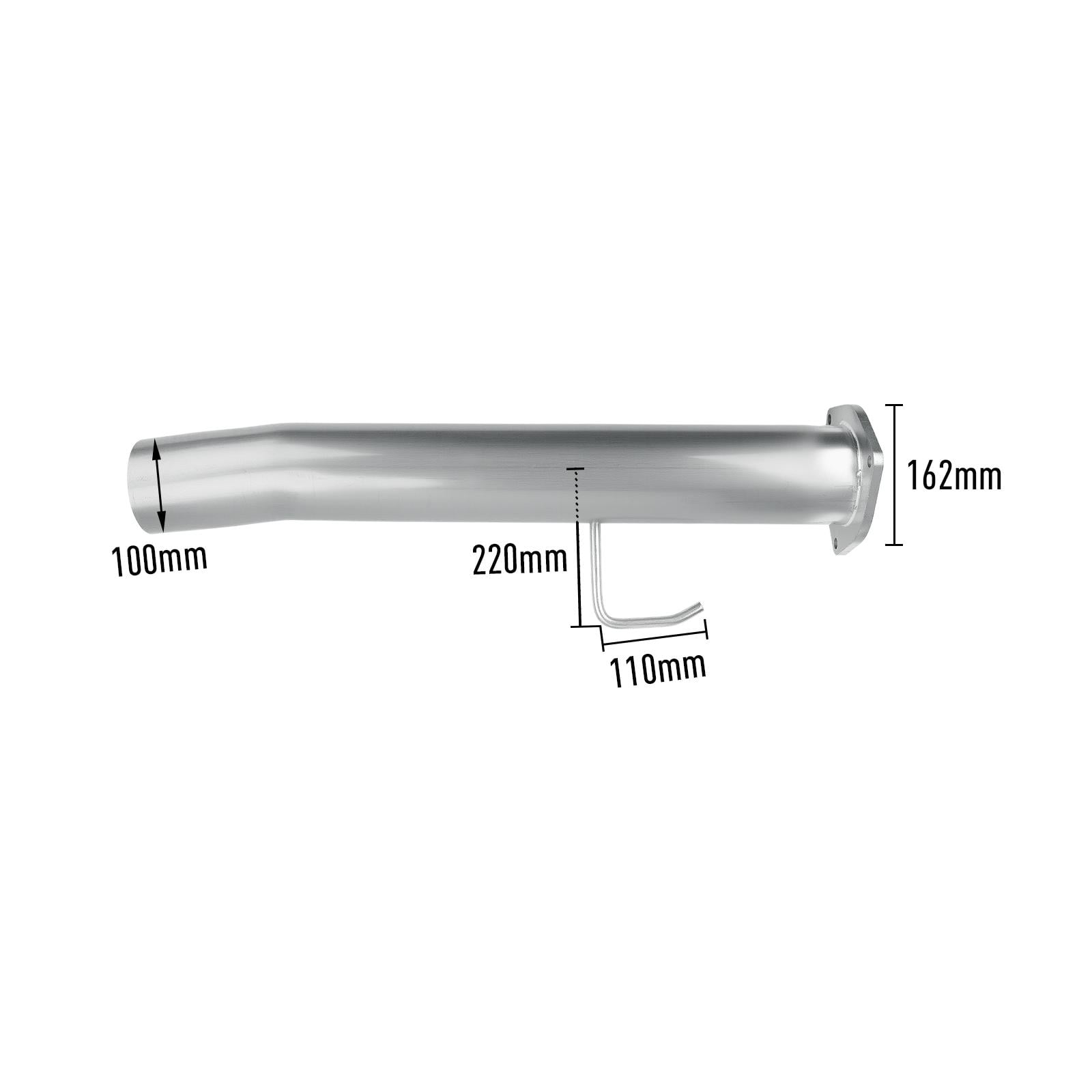 6.7L Cummins 4" DPF & Cat Delete Race Pipe for 2013-2022 Dodge Ram 3500/4500/5500 Cab & Chassis 12