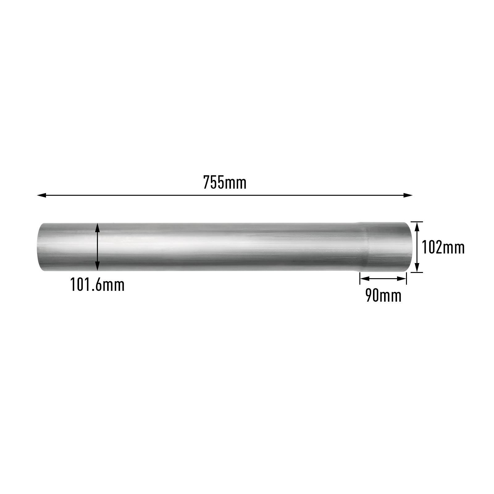 2019-2024 6.7L Cummins 4" DPF & Cat Delete Race Pipe for Dodge Ram 2500/3500 13