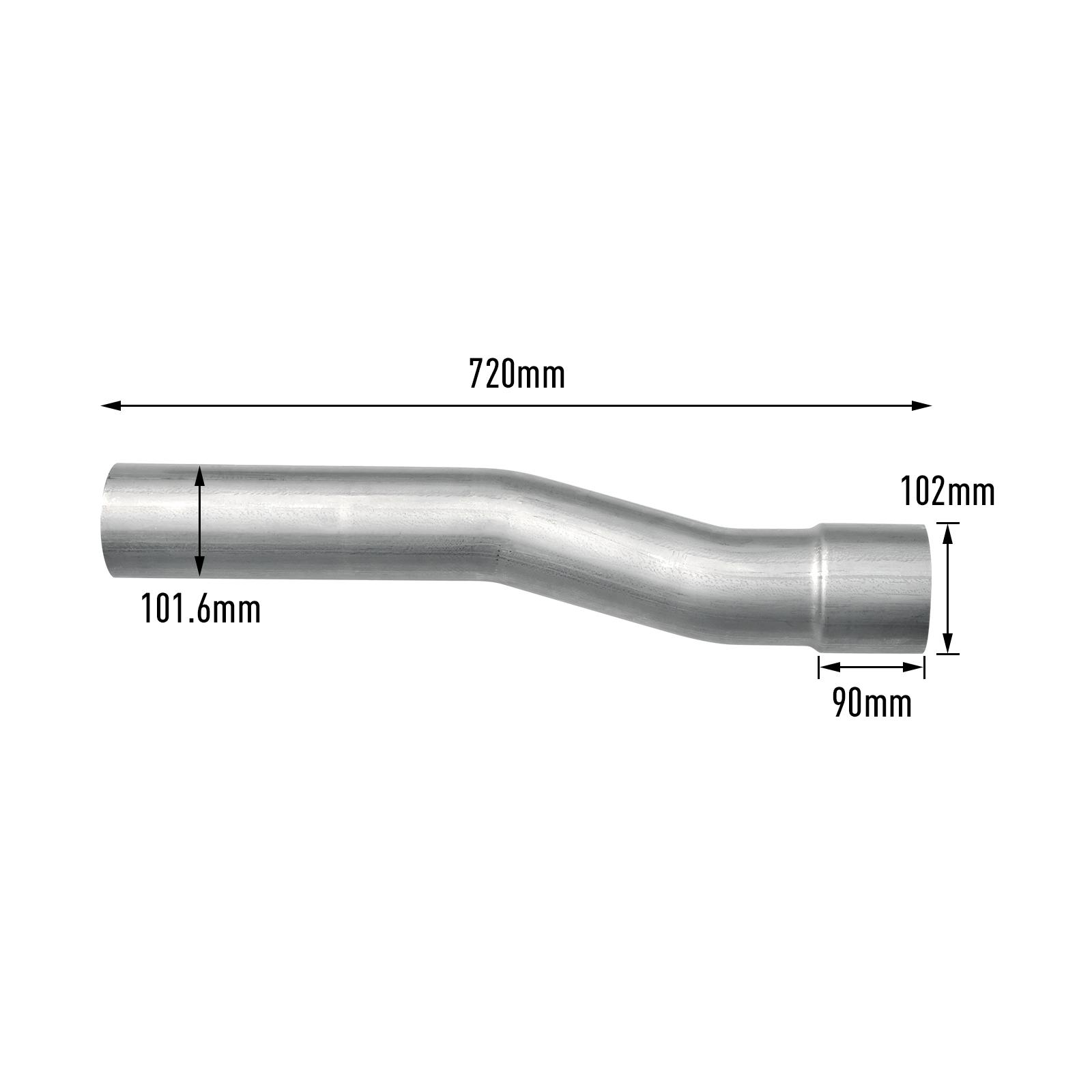 2019-2024 6.7L Cummins 4" DPF & Cat Delete Race Pipe for Dodge Ram 2500/3500 15