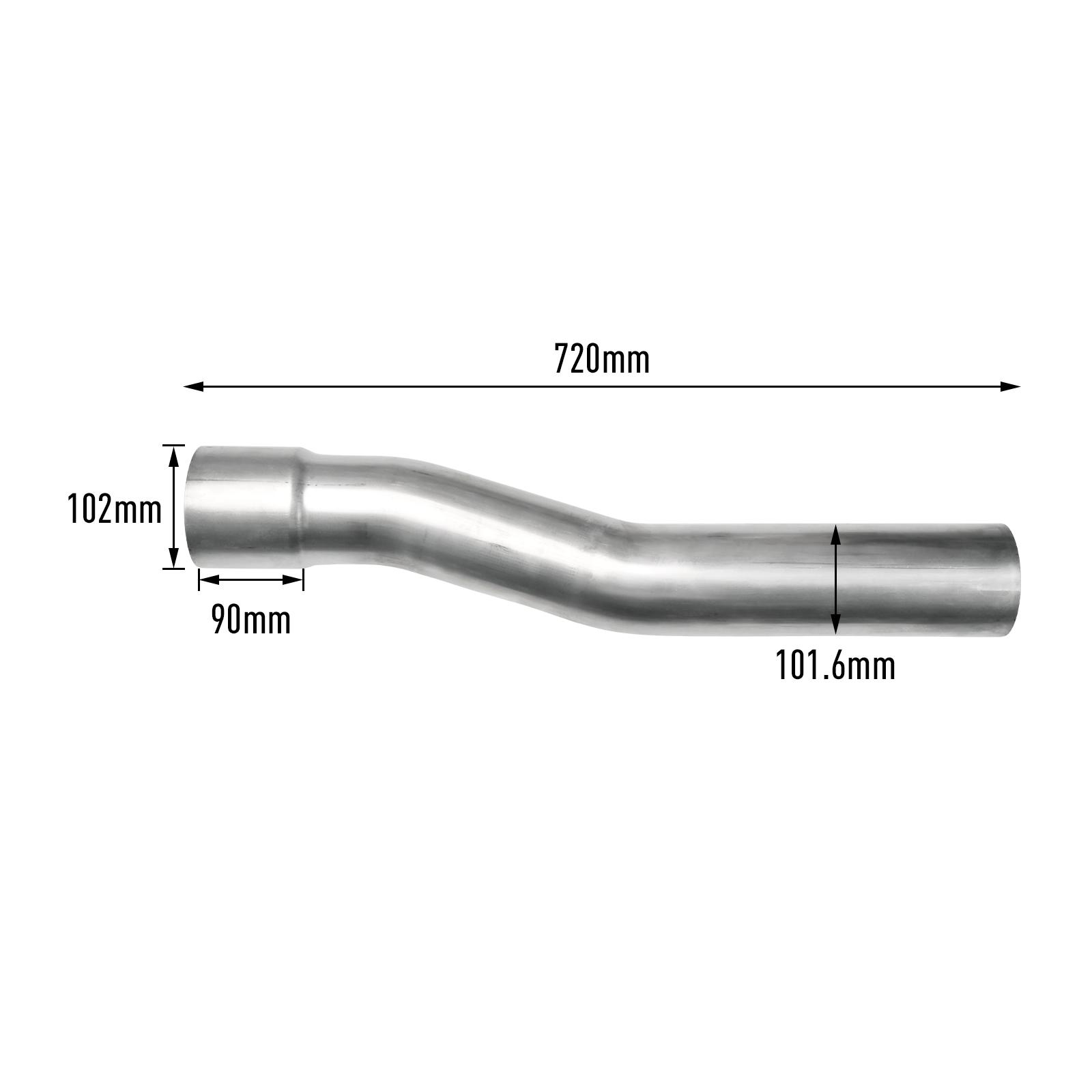 6.7L Cummins 4" DPF & Cat Delete Race Pipe with Muffler for 2019-2024 Dodge Ram 2500 3500 15