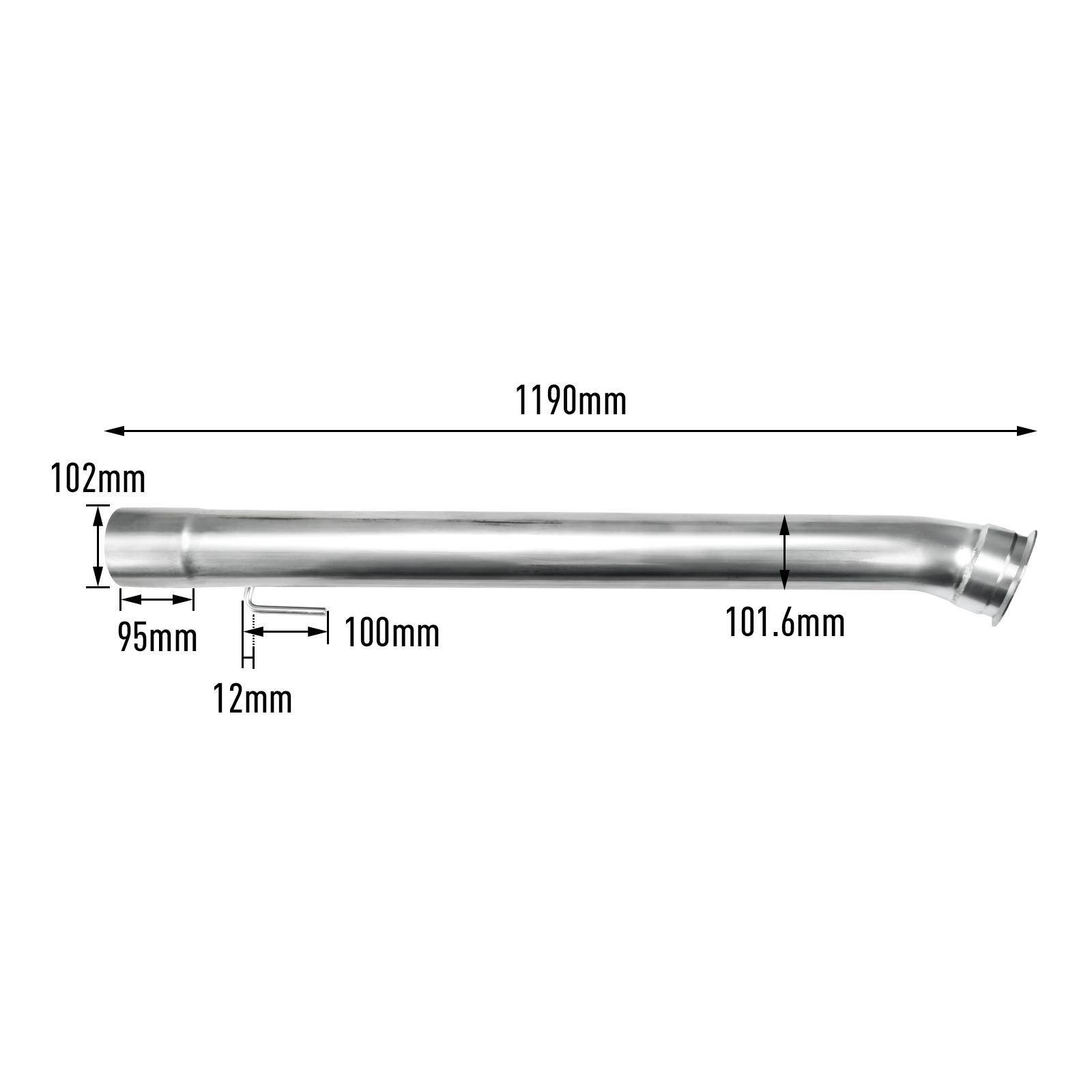 6.7L Cummins 4" DPF & Cat Delete Race Pipe with Muffler for 2019-2024 Dodge Ram 2500 3500 14