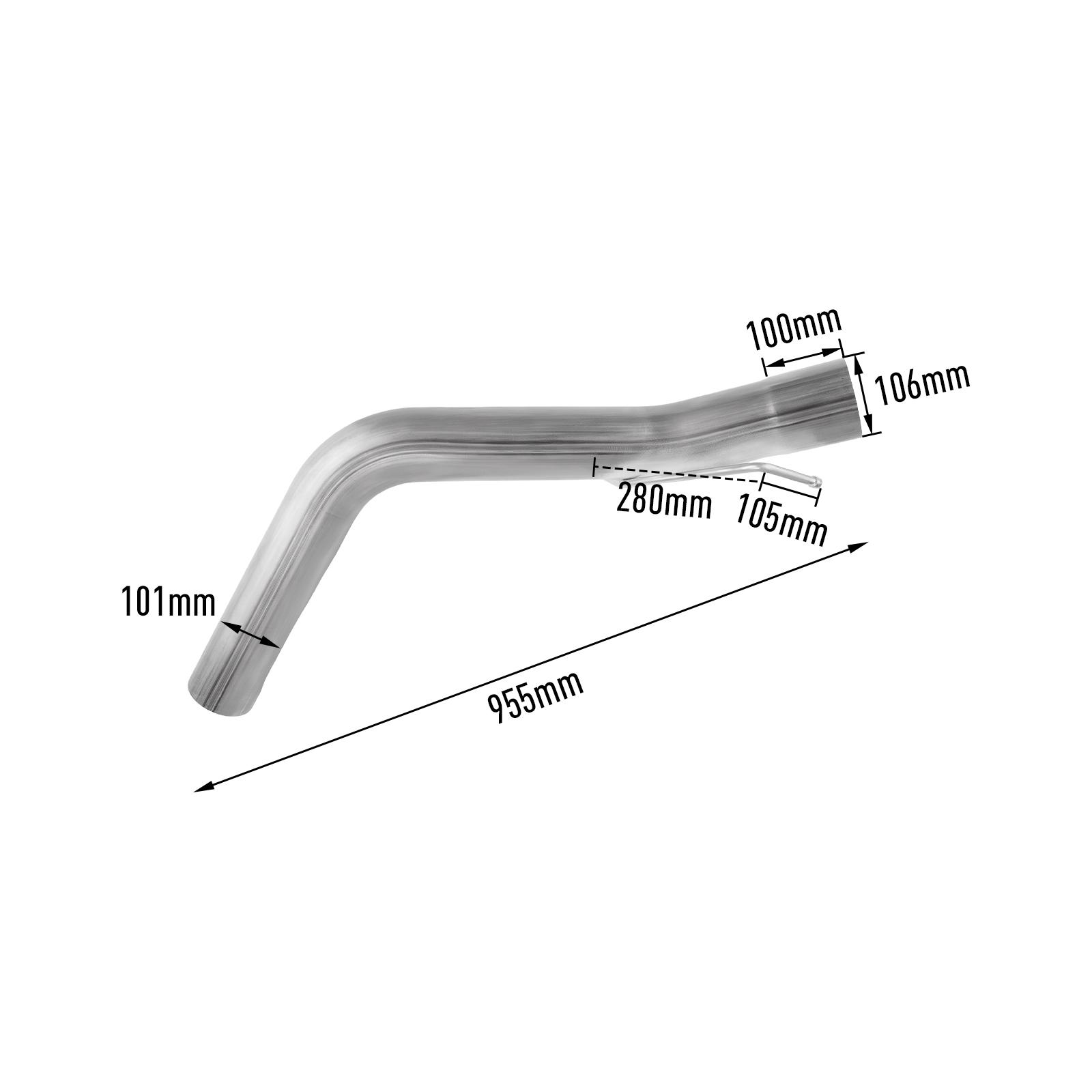6.7L Cummins 4" Downpipe-Back DPF Delete Pipe for 2019-2024 Dodge Ram 2500/3500 11