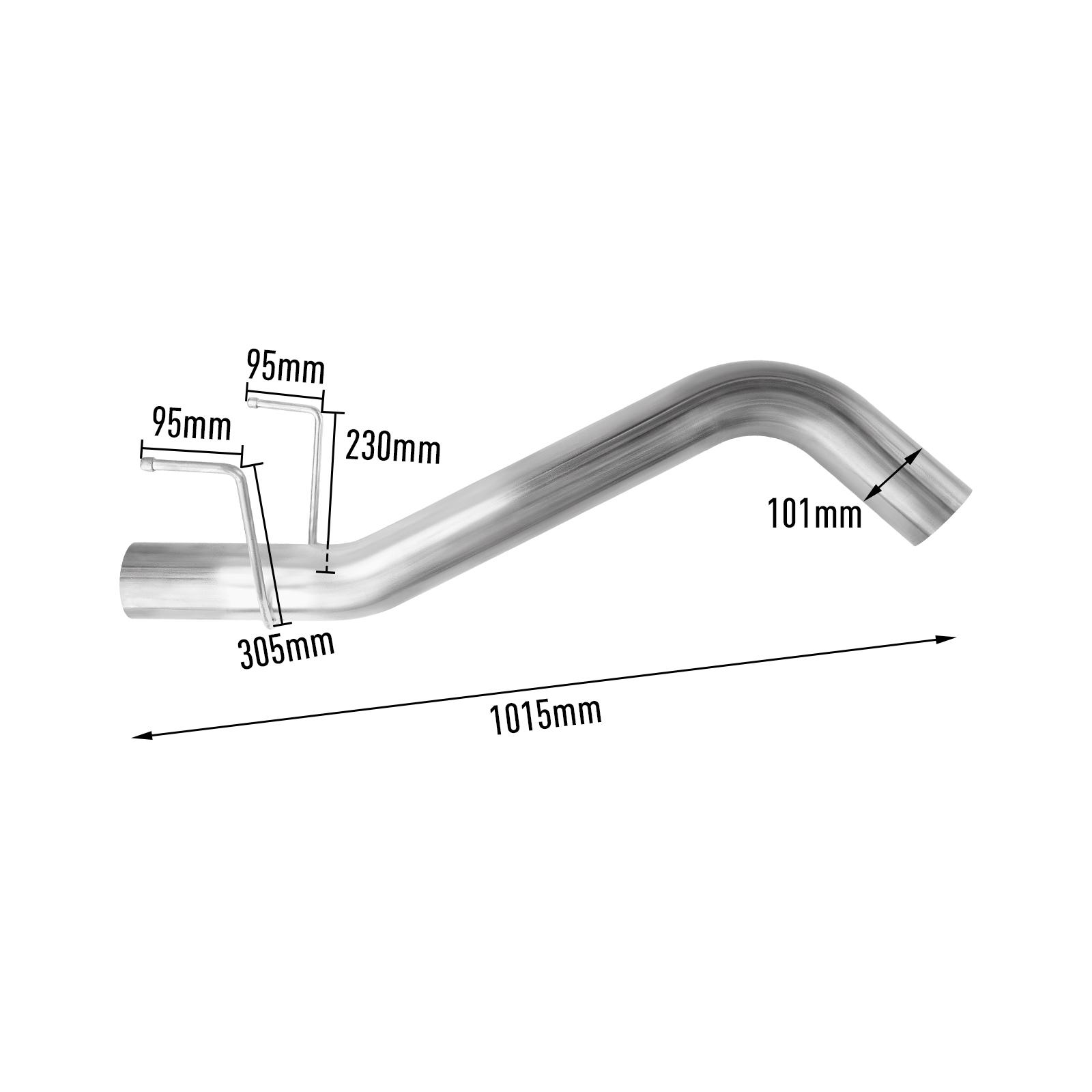 6.7L Cummins 4" Downpipe-Back DPF Delete Pipe for 2019-2024 Dodge Ram 2500/3500 12