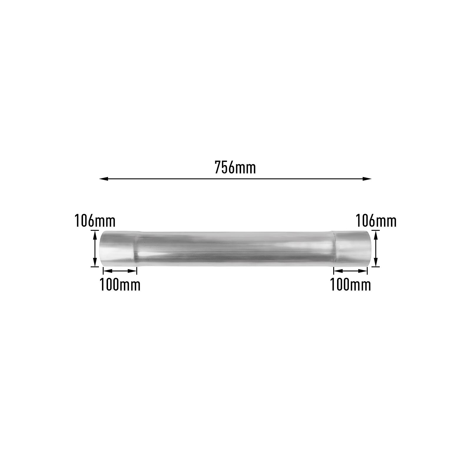 6.7L Cummins 4" Downpipe-Back DPF Delete Pipe for 2019-2024 Dodge Ram 2500/3500 14