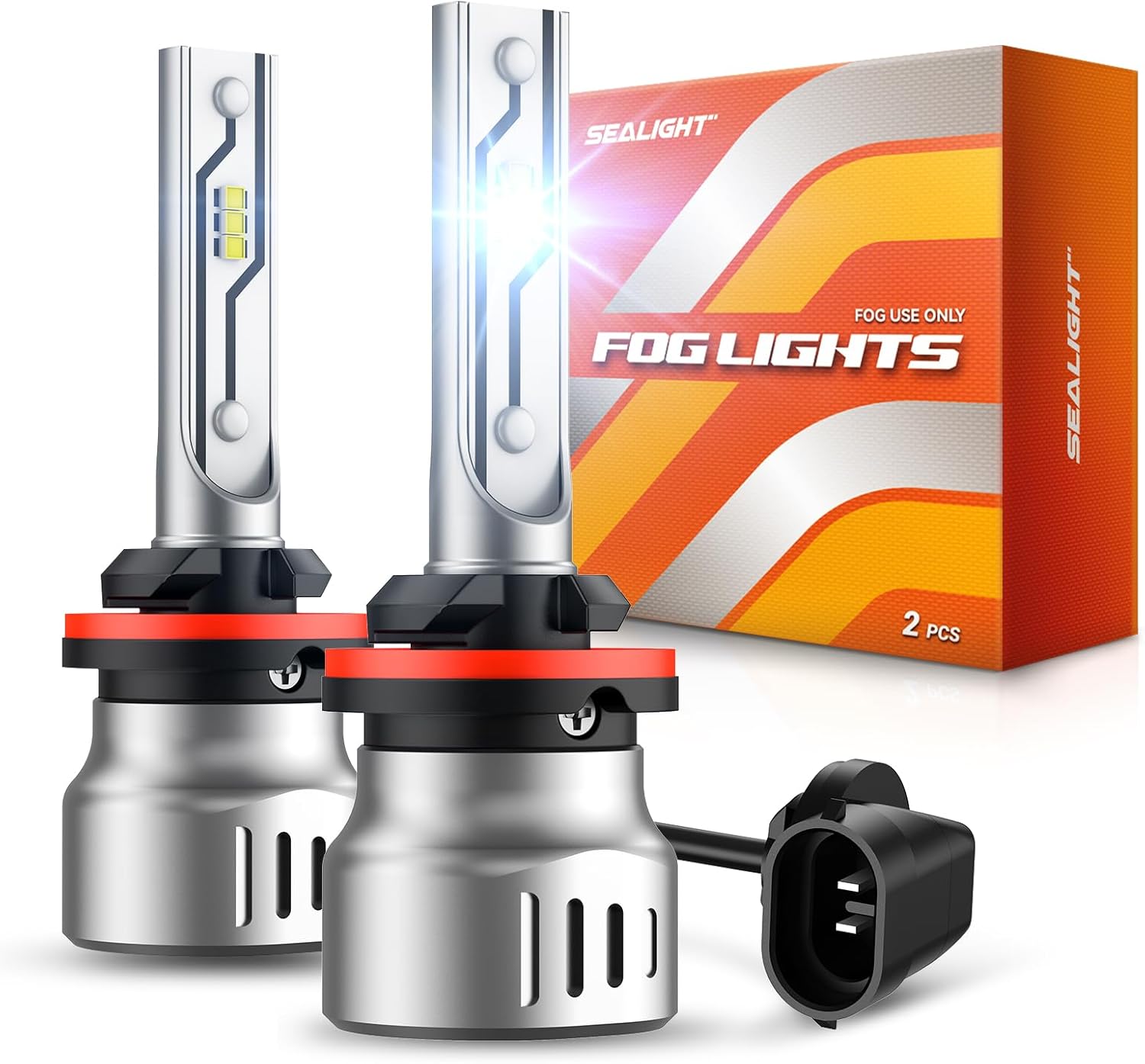 SEALIGHT® F5 881/886/889 LED Fog Light Bulbs 6500K Cool White 30W 10000LM IP68 2PCS