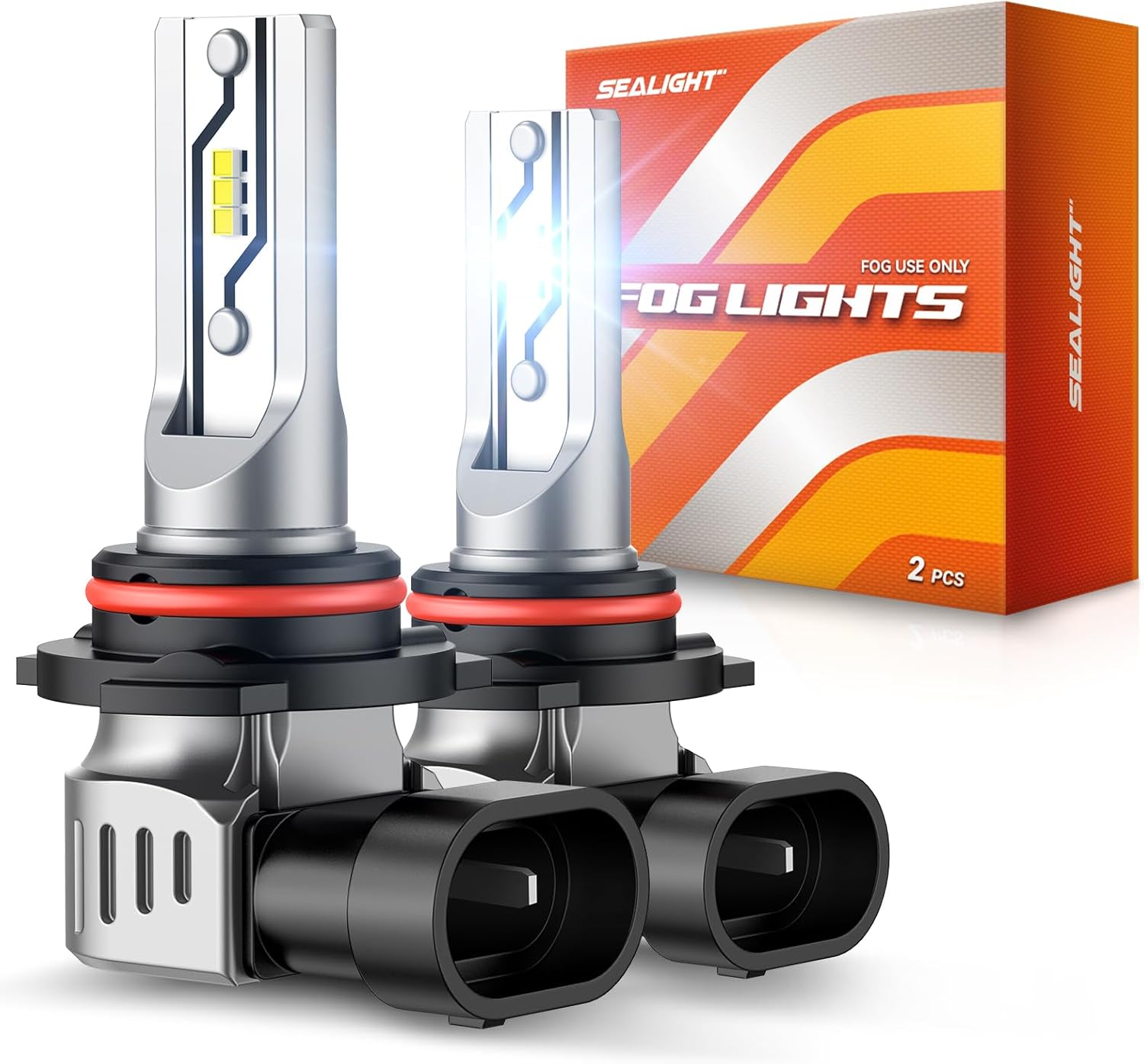 SEALIGHT® F5 9006/HB4 LED Fog Light Bulbs 6500K Cool White 30W 10000LM IP68 2PCS