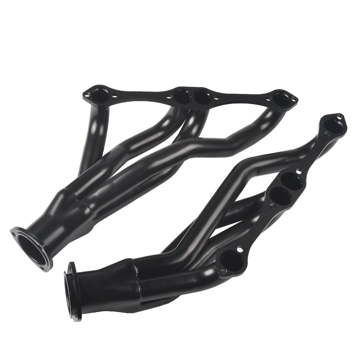 1-7/8" Black Exhaust Header For 1968-1979 Chevy Small Block Gen I 307 327 350 400 V8 2