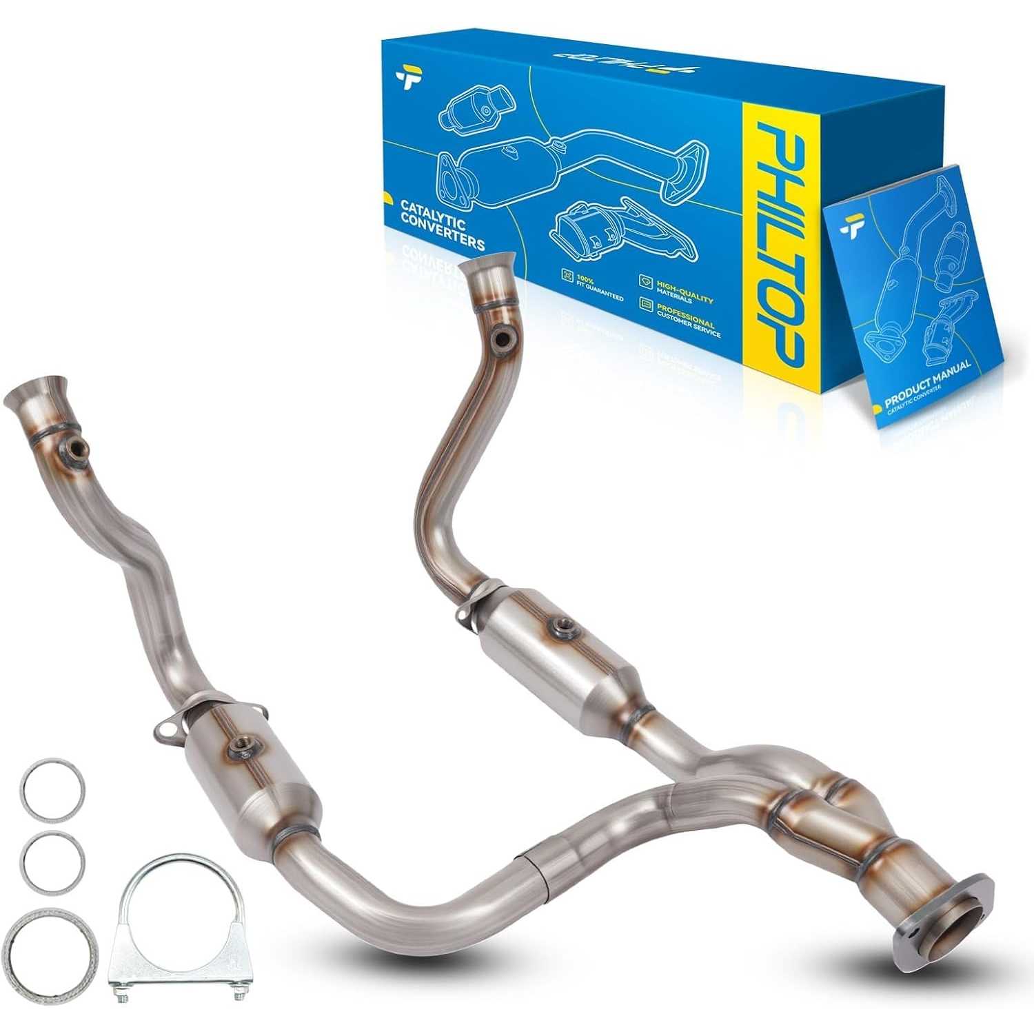 2008-2010 Ford F-250 Super Duty 5.4L/6.8L | Front Catalytic Converter | OE#8C3Z5F250J/50489 - PHILTOP