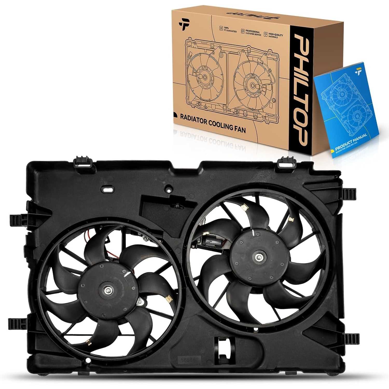 622390 Radiator Cooling Fan Assembly, Compatible with 2010-2012 MKZ/Fusion 3.5L, Replace # 9E5Z8C607C, 622390, FO3115181