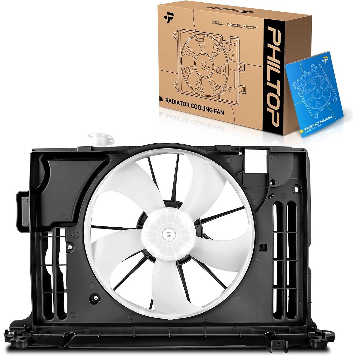Engine Cooling Radiator Fan Assembly for Toyota Corolla 2014 2015 2016 2017 2018 2019 Radiator Cooling Fan Kit Replac...