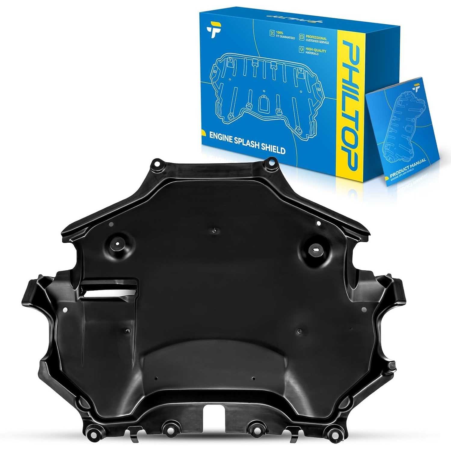 Front Lower Engine Splash Shield Under Cover Compatible with 2008-2011 Mercedes-Benz C300, 2010-2012 GLK350
