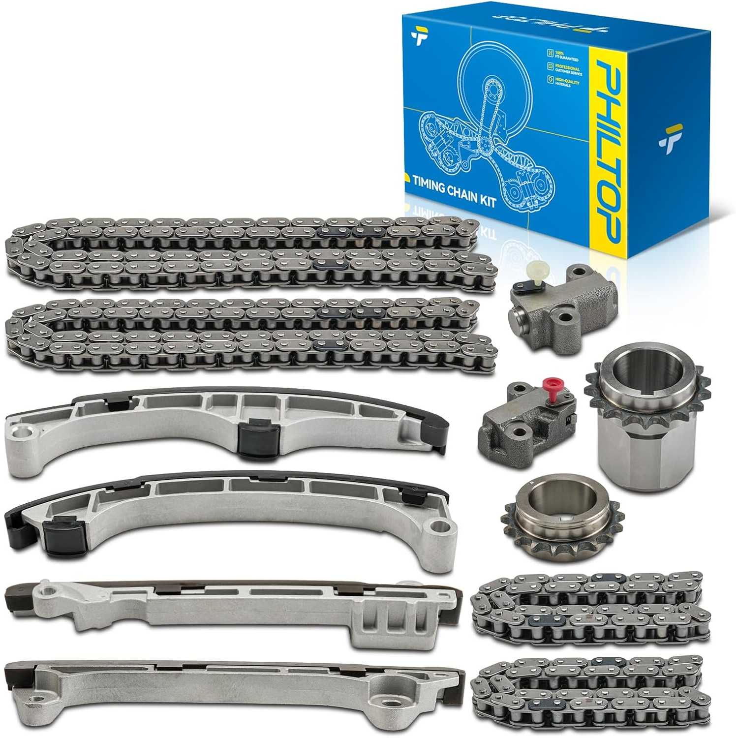 Timing Chain Kit Compatible with Toyota Sequoia 2010-2012, Tundra 2010-2014 4.6L, Tundra 2010-2014 5.7L