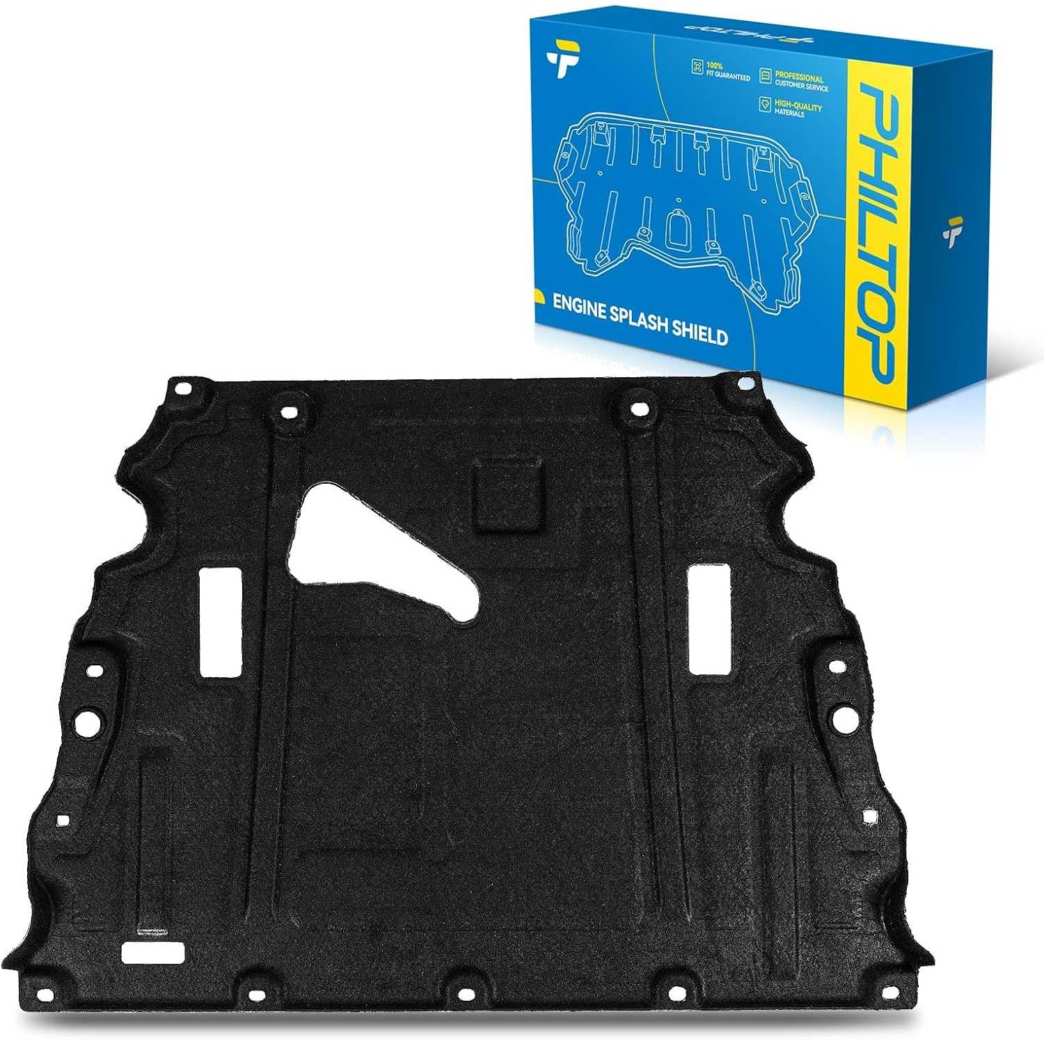 Front Lower Engine Splash Shield Under Cover Compatible with 2015-2018 Ford Edge, 2019-2023 Lincoln Nautilus