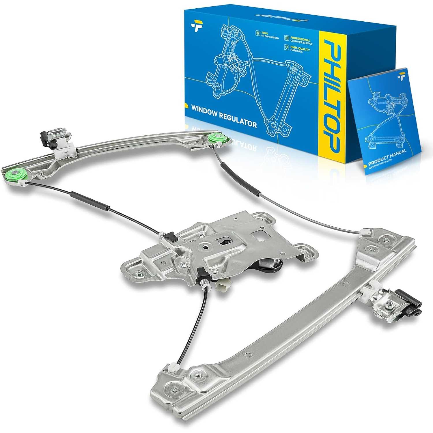 Front Left Driver Side Power Window Regulator and Motor Assembly Compatible with 2012-2017 Chevrolet Equinox 2012-201...