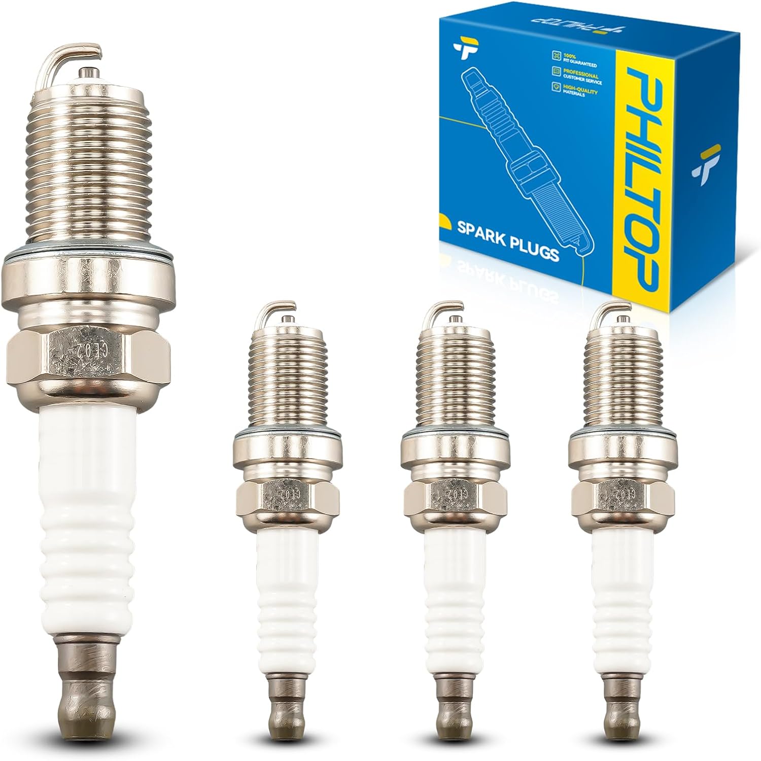 4PCS Nickel AlloyRC12YC Spark Plugs, Replacement for Corolla, Ram 1500, Forester, Frontier, Matrix, Outback, Impreza