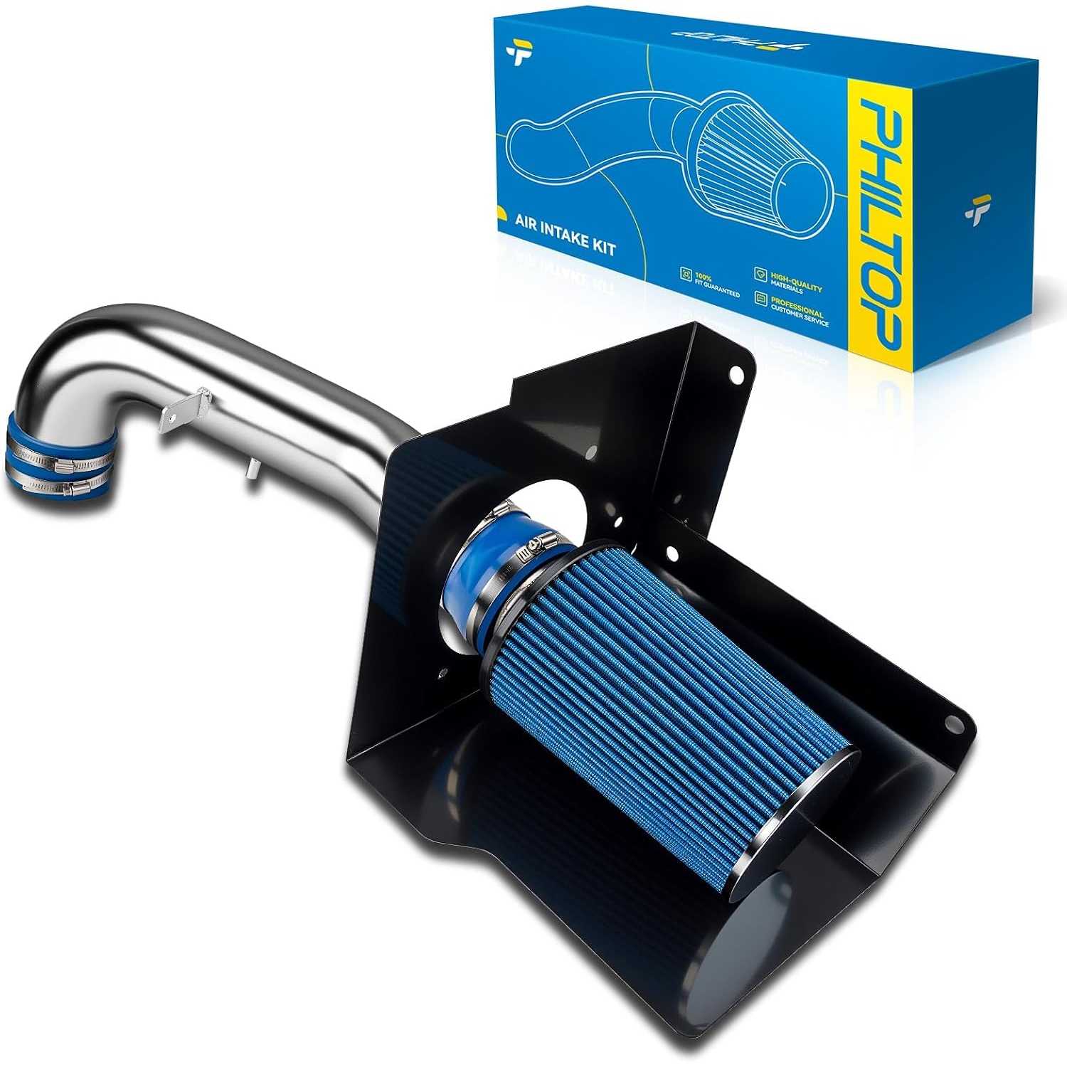 3.5" Cold Air Intake Kit for 2007-2008 Chevy Silverado 1500 4.8L/5.3L/6.0L, Tahoe 4.8L/5.3L