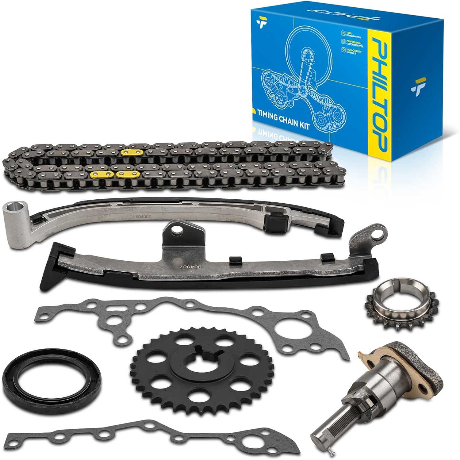 Engine Timing Chain Kit Compatible with 1995-2004 Toyota Tacoma Replaces #TC0595FK, 1355975020, 1350675020