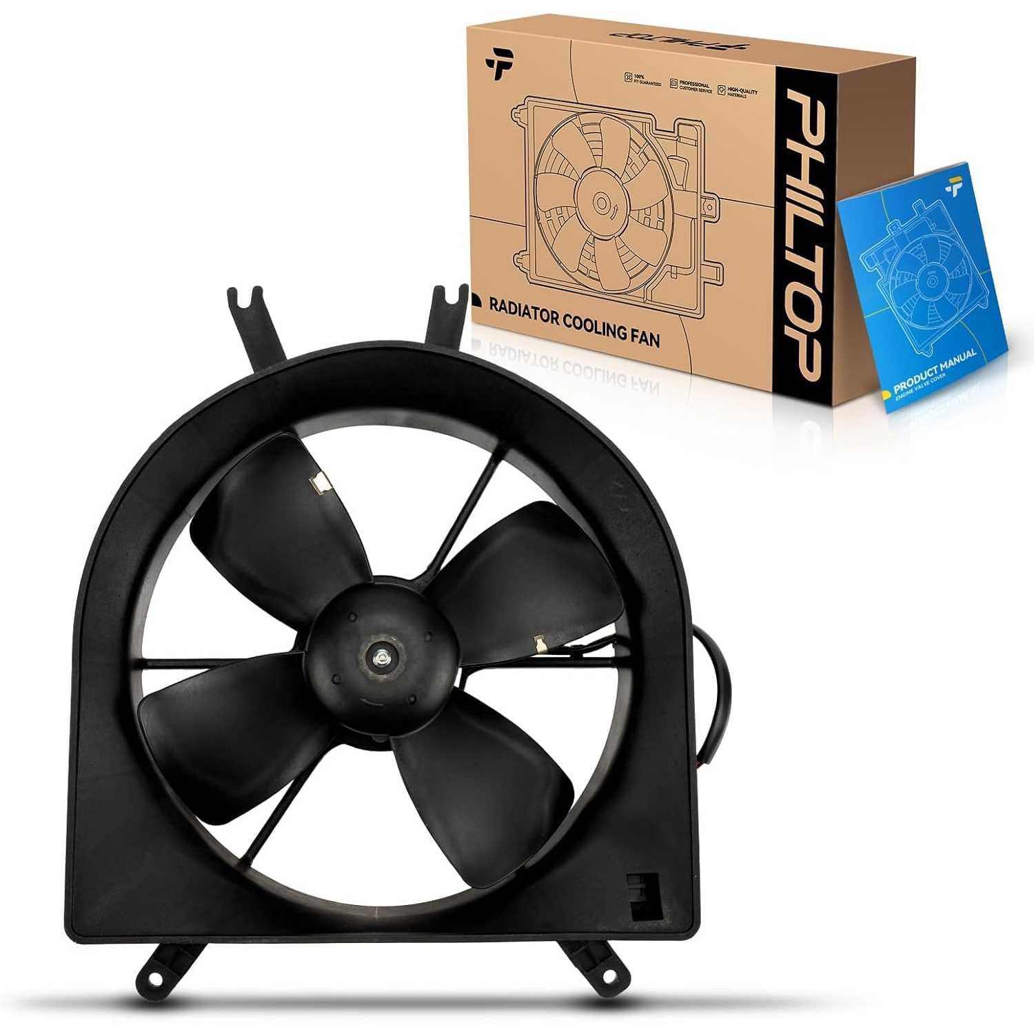 620217 Radiator Cooling Fan Assembly, Compatible with 1999-2000 Civic, Replace # 620217, 19015-P08-003, 19030