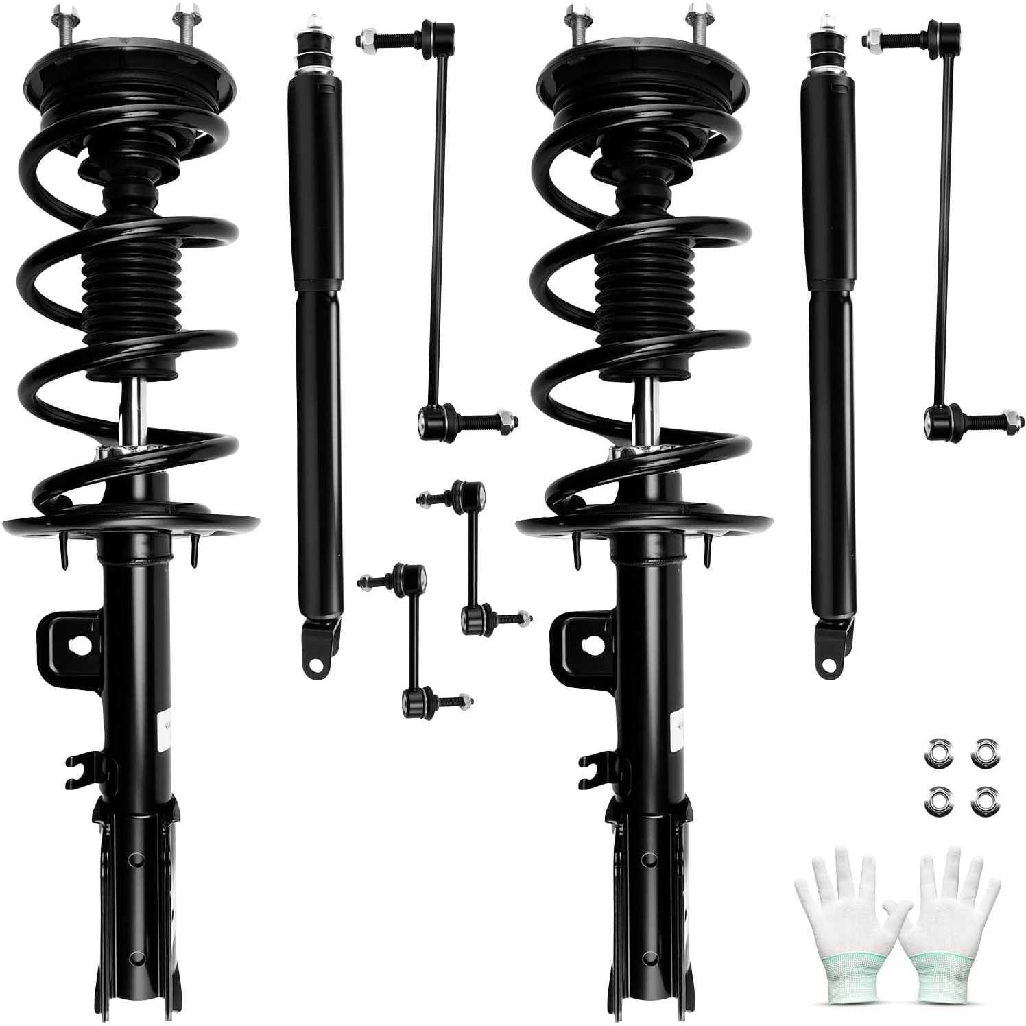 Fits 2013-2019 Ford Explorer, PHILTOP Complete Struts Set of 4 with Sway Bar Links, Pre-Assembled Quick Strut Assembly