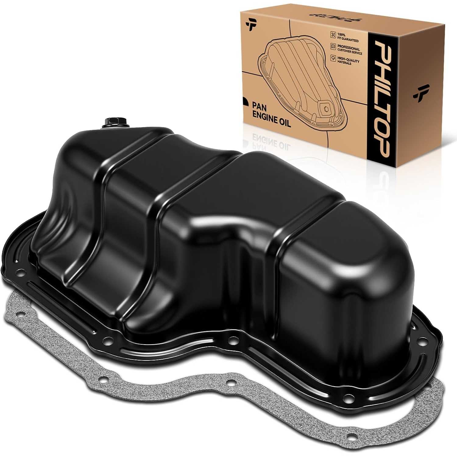264-529 Engine oil pan with Drain Plug & Gasket Fits for Frontier, Pathfinder, Xterra, NV2500, NV1500, Equator