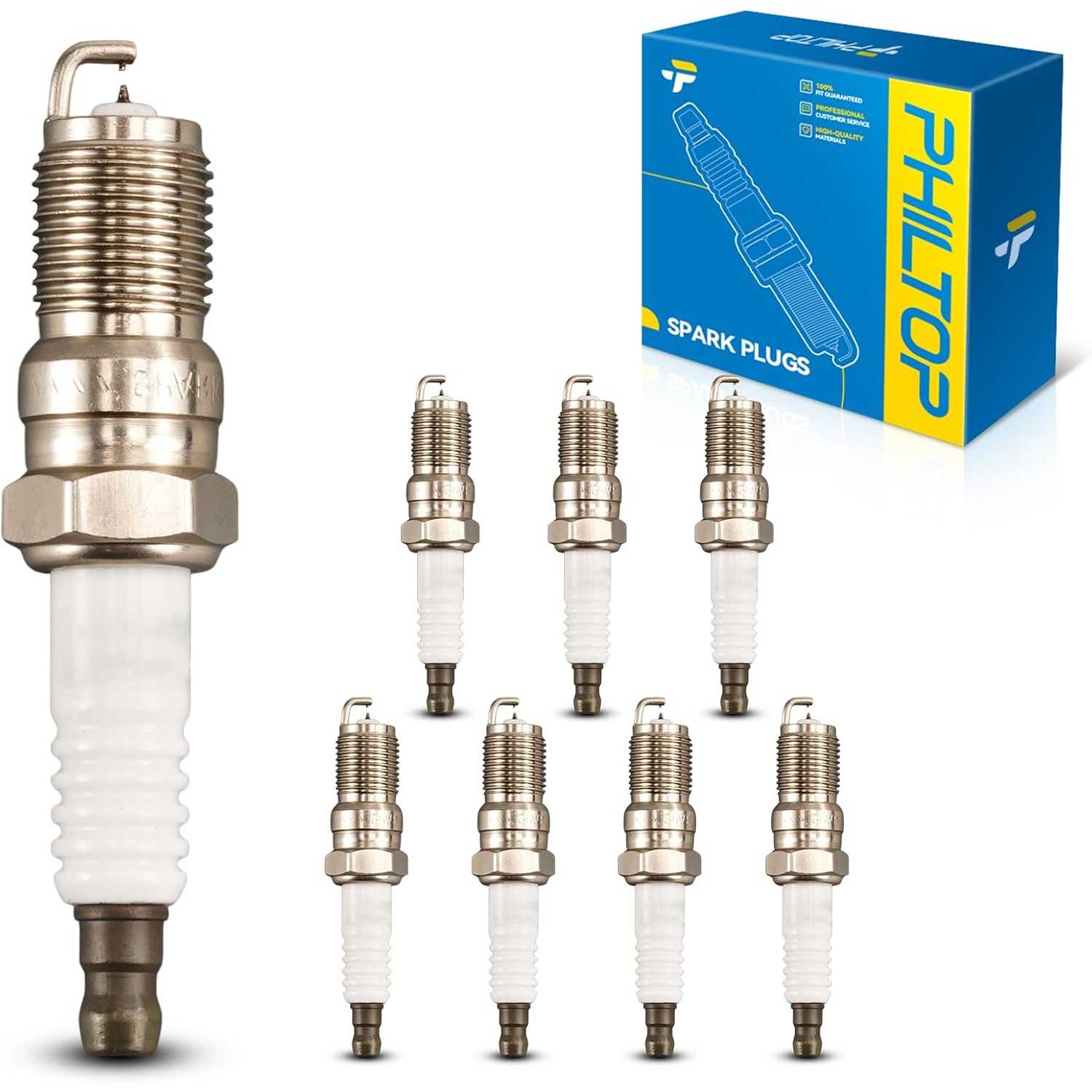 8PCS Double Iridium 3784 Spark Plugs, Replacement for Silverado 1500, Tahoe, Silverado 2500 HD, Sierra 1500, Yukon
