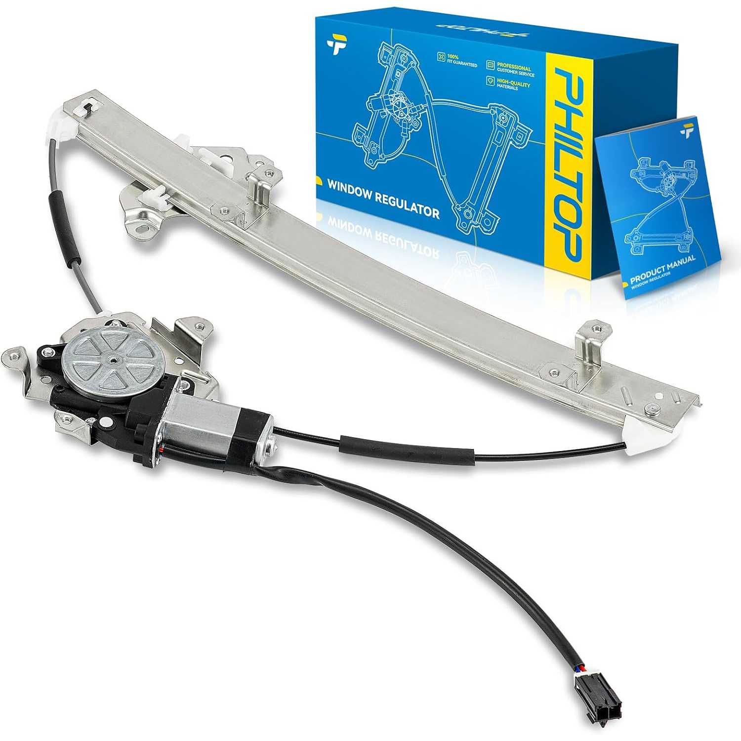 Front Left Driver Side Power Window Regulator and Motor Assembly Compatible with 1998-2001 Altima Replaces 741-738