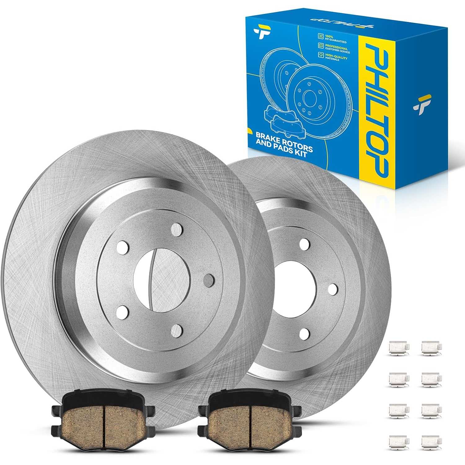 Rear Brake Pads and Rotors for Ford Explorer 2011-2012, 2018, 3.5L 2013-2014, Ford Edge 2011-2014, Ford Taurus 2010-2012