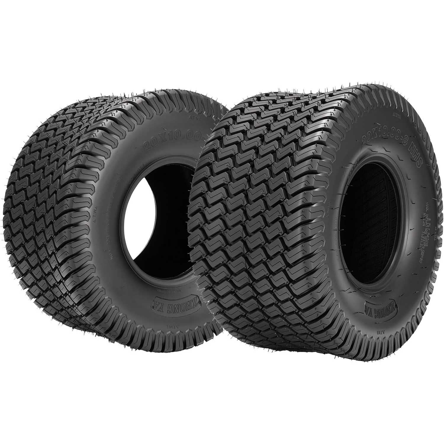 20x10-8 ATV UTV Tires, 4-Ply Super Mud Lawn Mower, Golf Carts, Yard Trailers Tires,Set of 2