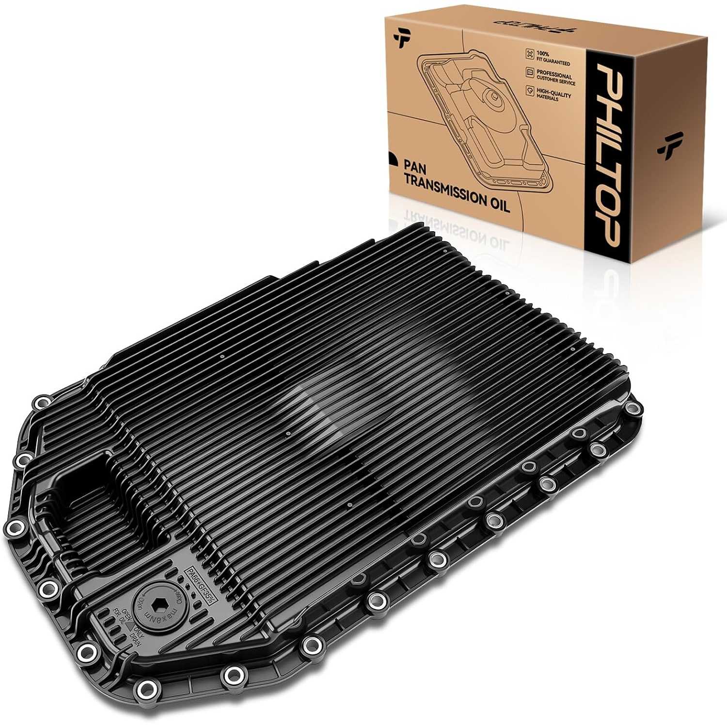 265-851 Transmission oil pan with Drain Plug & Gasket Compatible with 328i, 325i, 335i, 328xi, 330i, 528i, X5, 530i