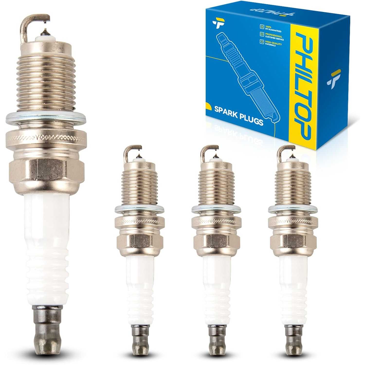 4PCS Double Iridium IZFR6K11 Spark Plugs, Replacement for Accord, CR-V, TL, Element, MDX, TSX, RSX, RL, Civic