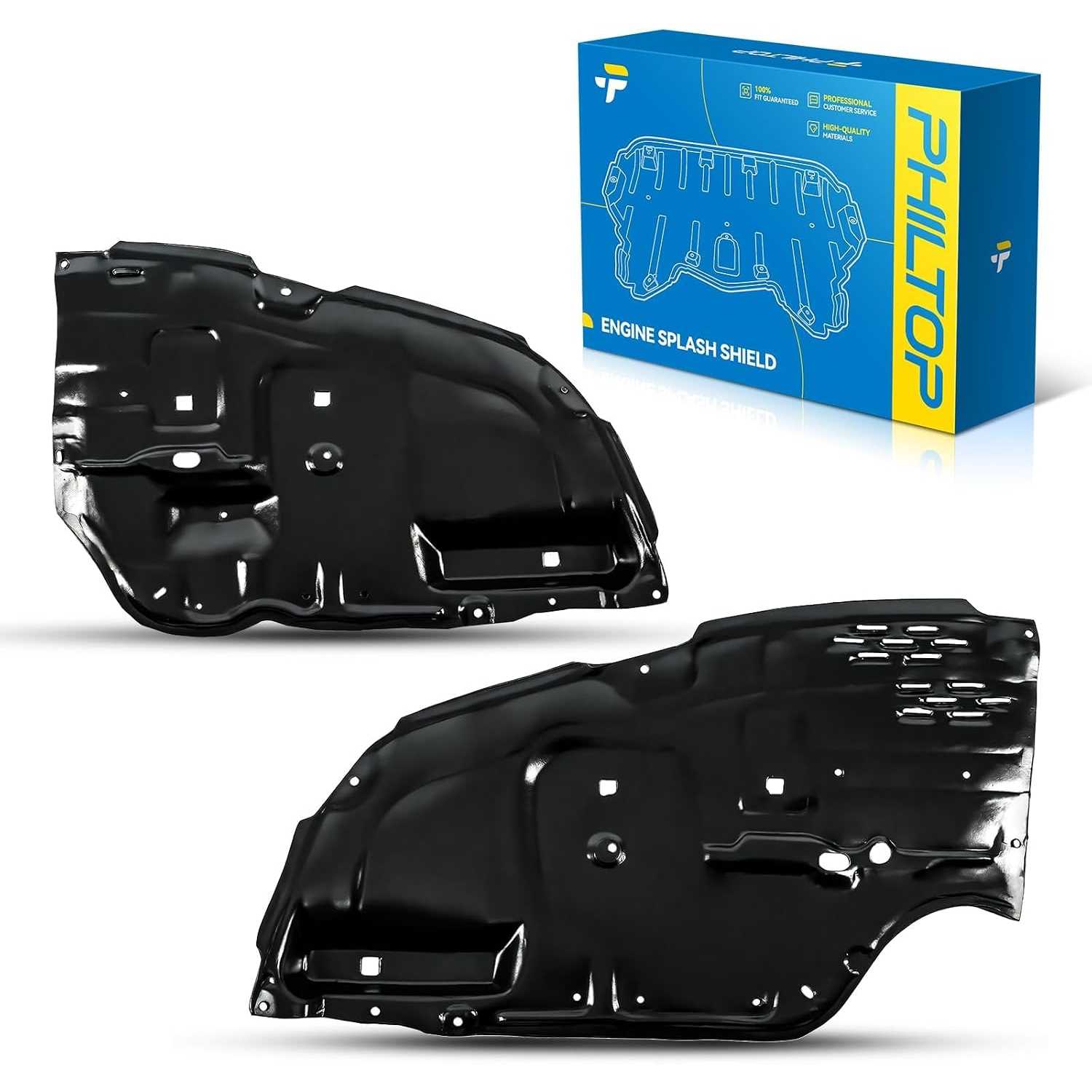 TO1228130 TO1228131 Front Lower Engine Splash Shield Under Cover Compatible with 2005-2010 Toyota Avalon