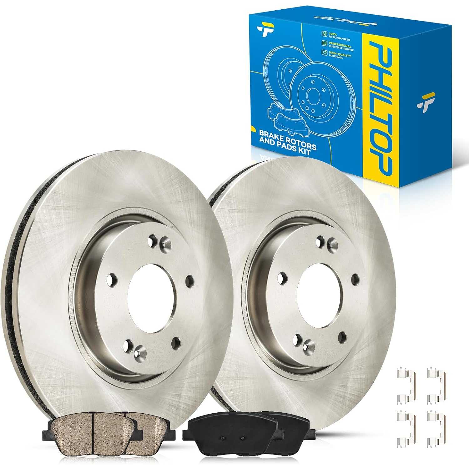 Front Brake Pads and Rotors for Hyundai Sonata 2011-2014, 2.4L 2015, Kia Optima 2.4L 2011-2016, (11.81in