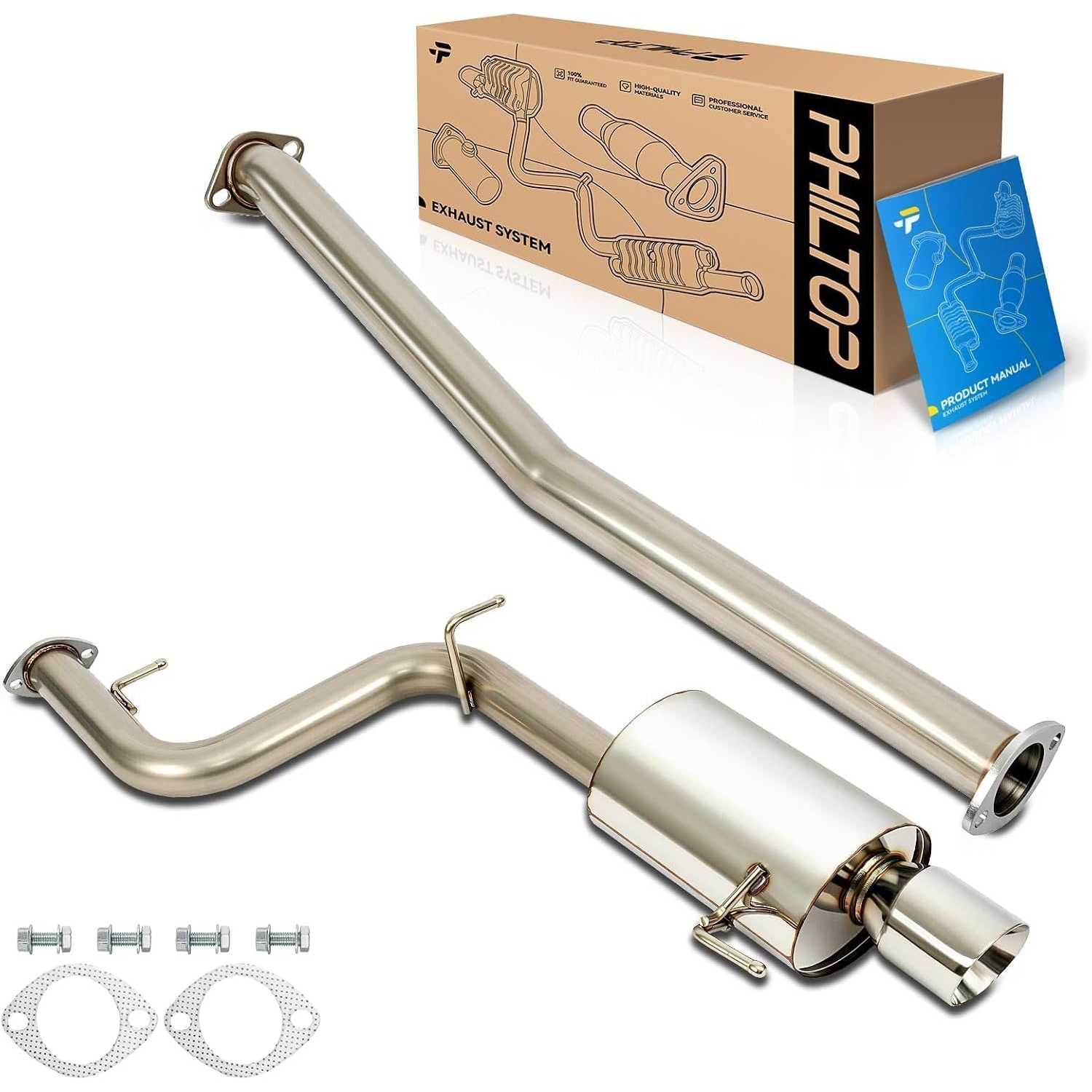 Cat-Back System, Stainless Steel Cat Back Exhaust System Fit for 2011-2016 Toyota Camry