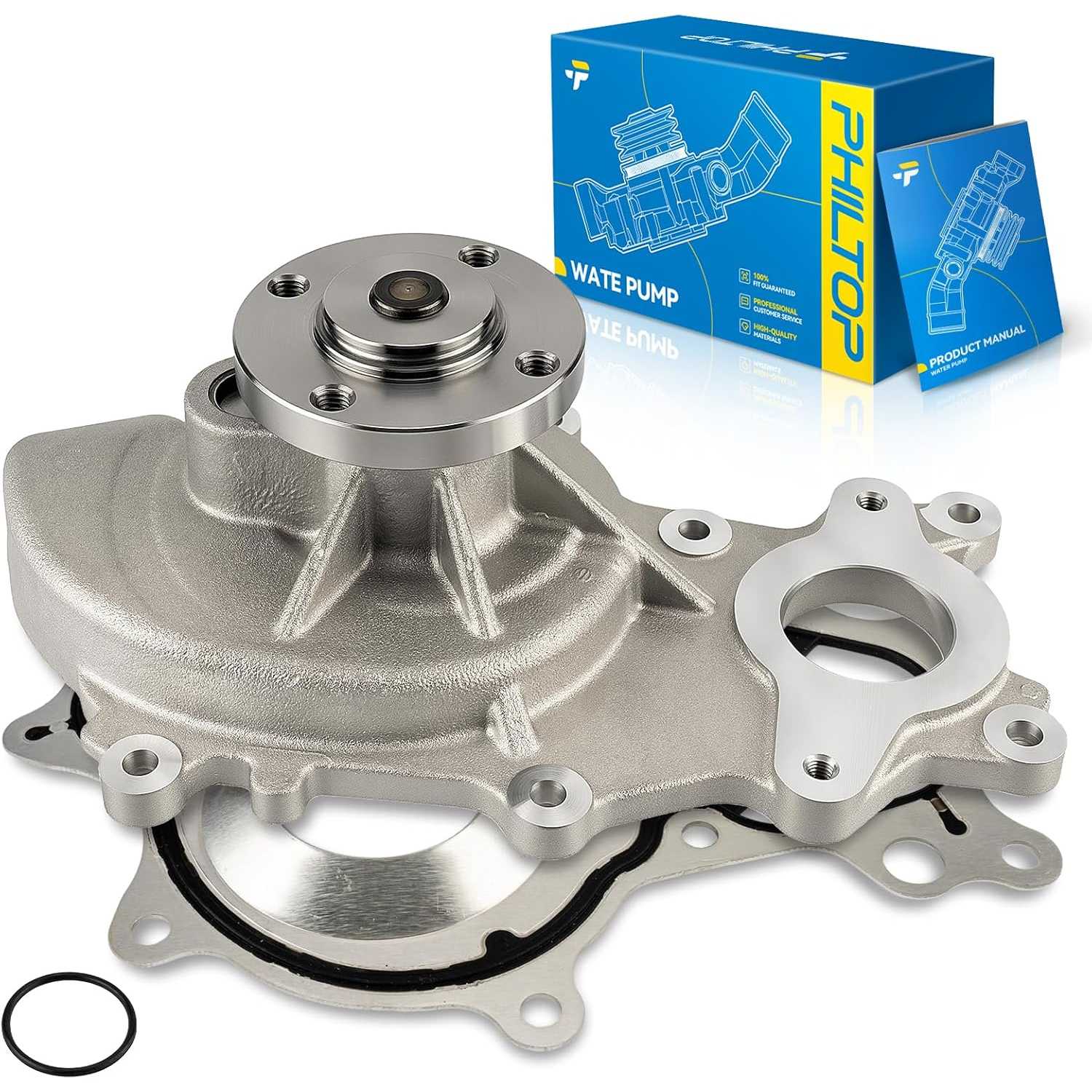 AW6654 Engine Water Pump with Gasket Compatible with Ford F-150 2011-2014, Transit-250/Transit-150/Transit-350 2015-2019