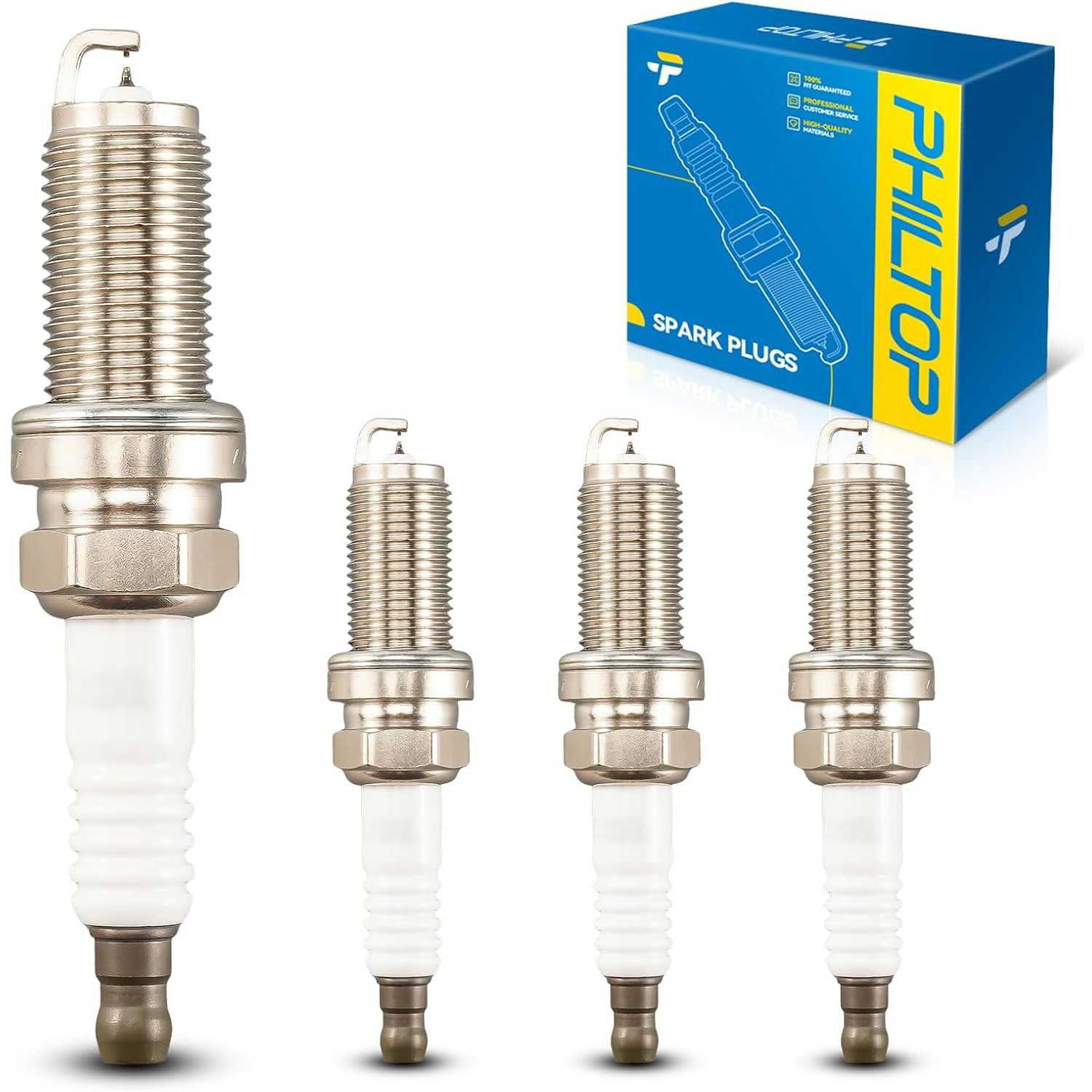 4PCS Double Iridium LFR7AIX Spark Plugs, Replacement for Lancer, FC1800 WaveRunner FX SVHO