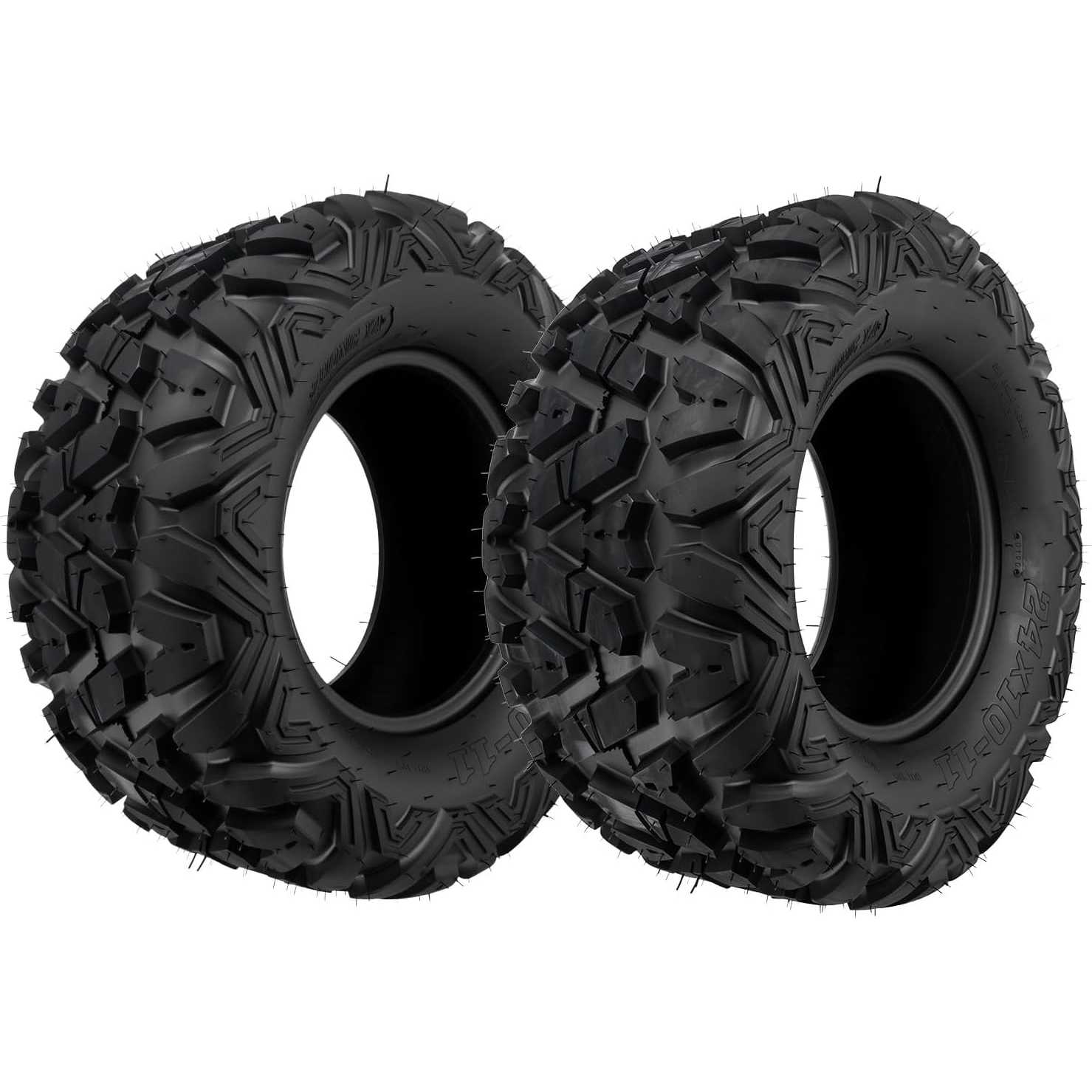 24x10-11 ATV UTV Tires, 6-Ply Super Mud 24x10-11 ATV All-Terrain Tires for Riding Mowers, Golf Carts, Off-Road,2 Pcs
