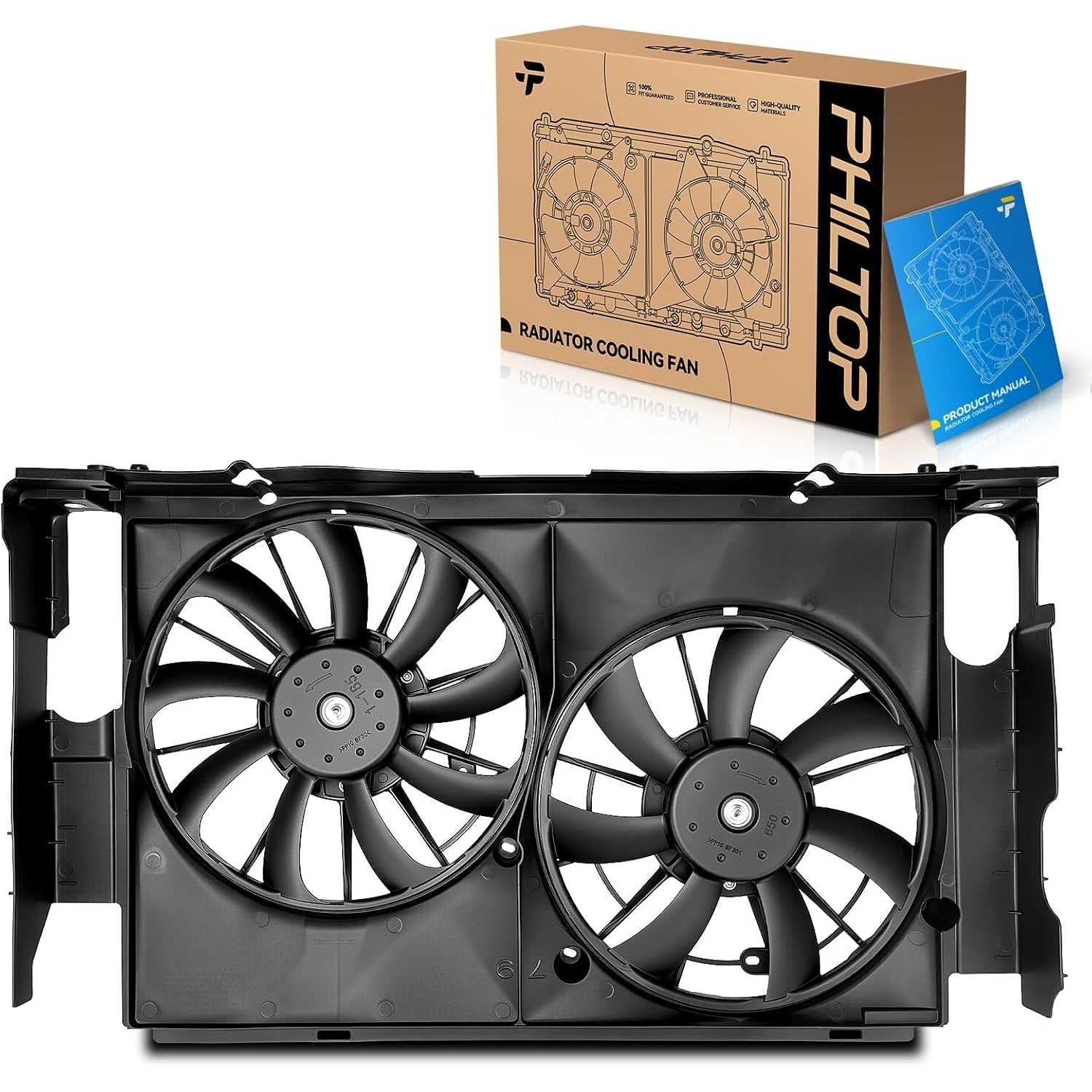 621557 Radiator Cooling Fan Assembly, Compatible with 2013-2018 RAV4 2.5L Gas(Built in U.S.A.), Replace # 621557