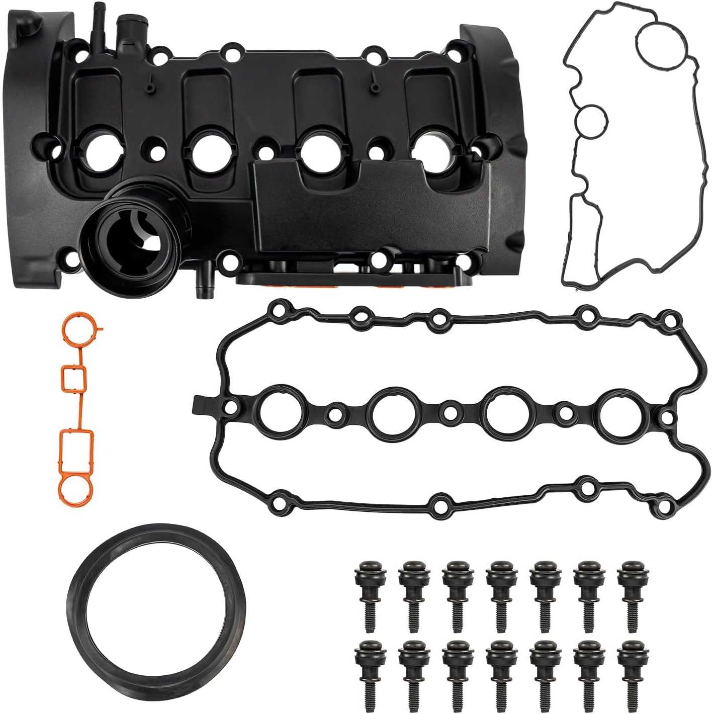 Engine Valve Cover Compatible with 2006-2008 Volkswagen Passat Jetta A3, 2006-2008 GTI, 2012-2013 Golf, 2007-2009 Eos