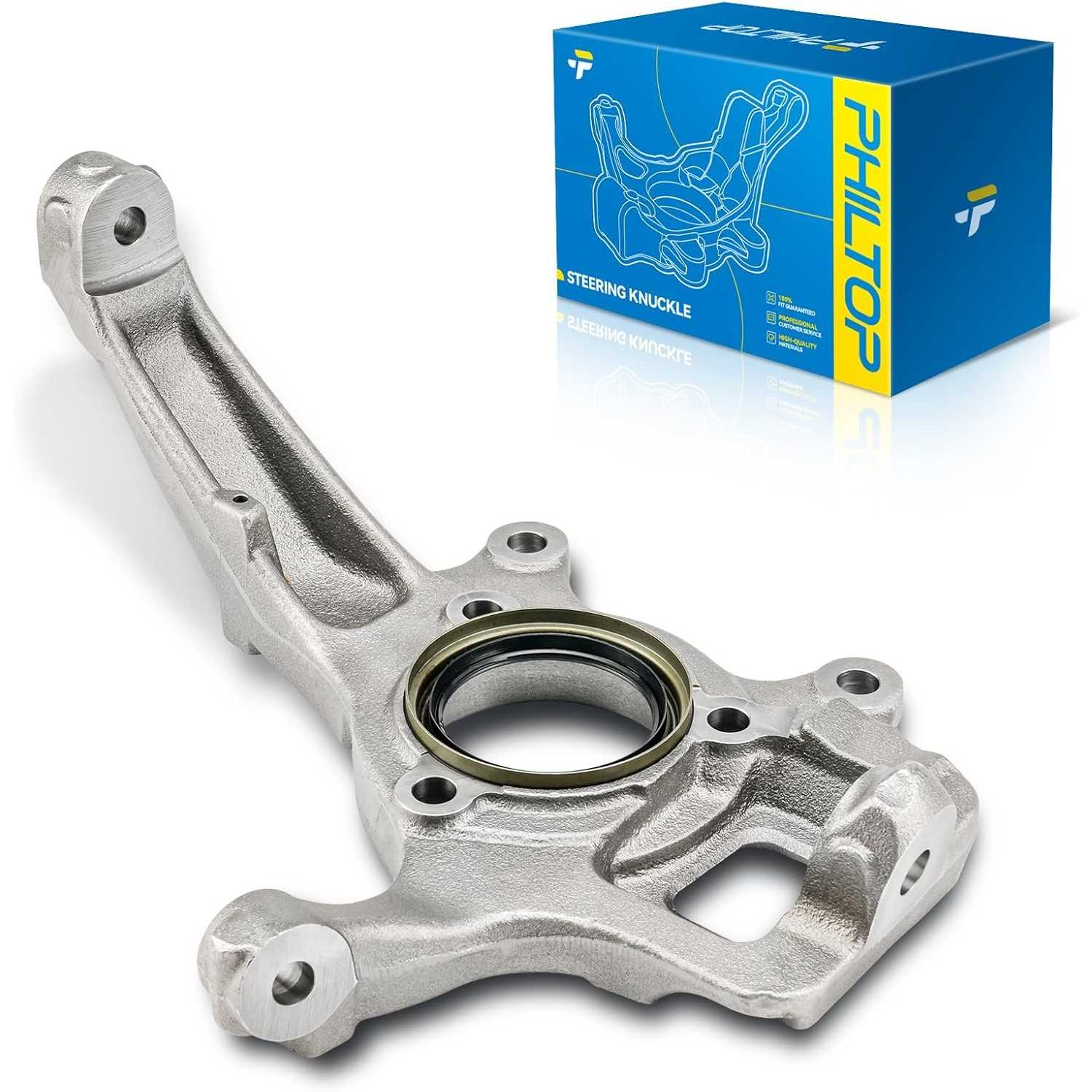 Front steering knuckle Compatible with 1997-2003 Ford F-150 4WD, 1997-2002 Ford Expedition 4WD