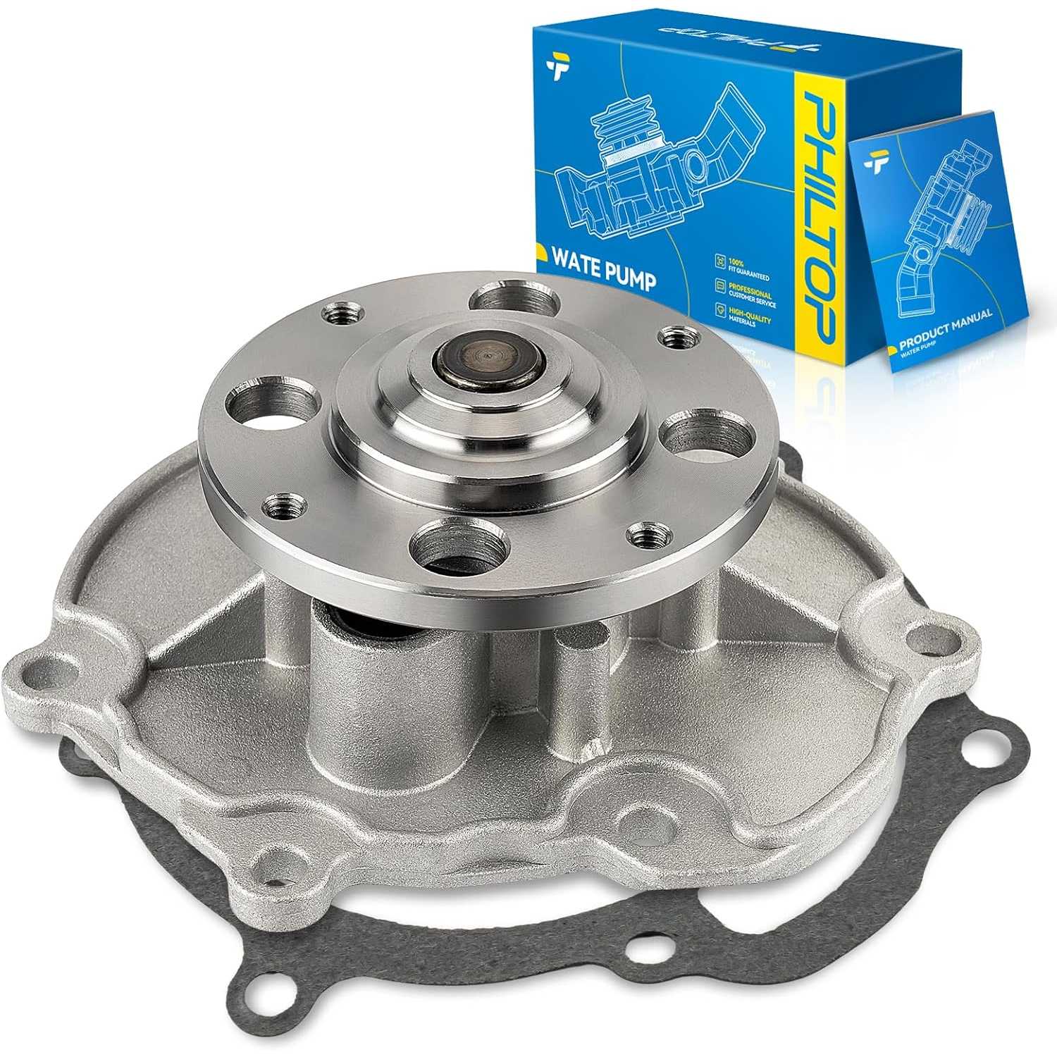 AW5103 Professional Water Pumps Kit with Gasket Automotive Compatible for Traverse, Enclave, Acadia, Impala, SRX, CTS