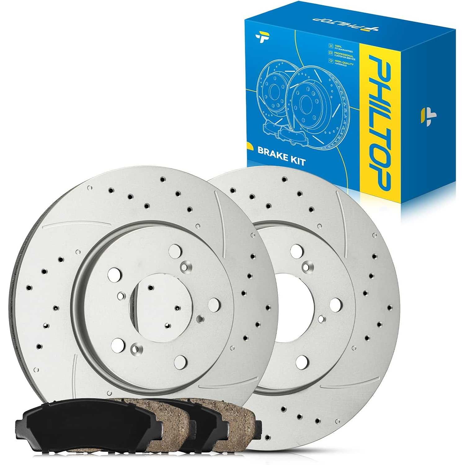 2005-2010 Honda Odyssey 3.5L | Front Drilled and Slotted Brake Kit 11.66" | OE#S-31368 - PHILTOP