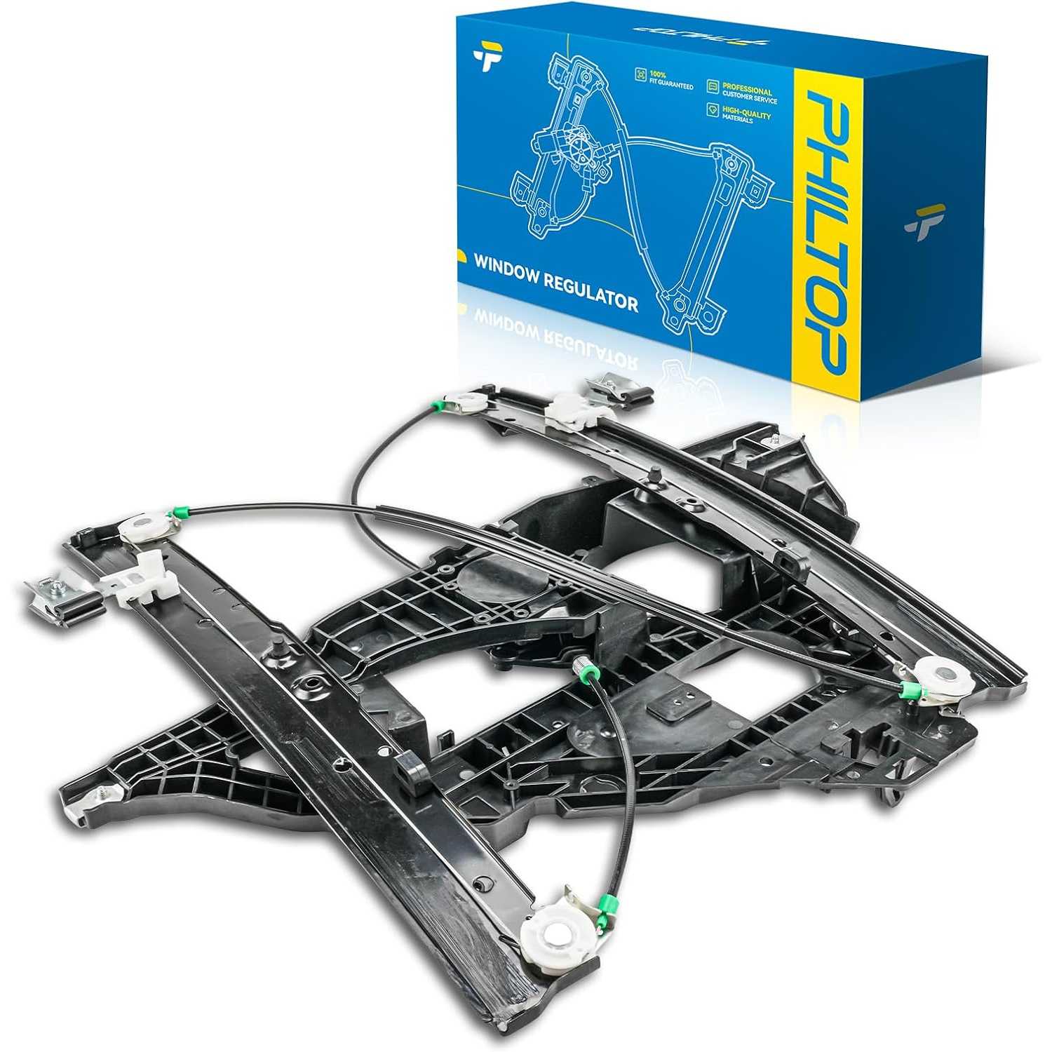 Front Left Driver Side Power Window Regulator only Compatible with 2007-2017 Ford Expedition 2007-2017 Lincoln Naviga...