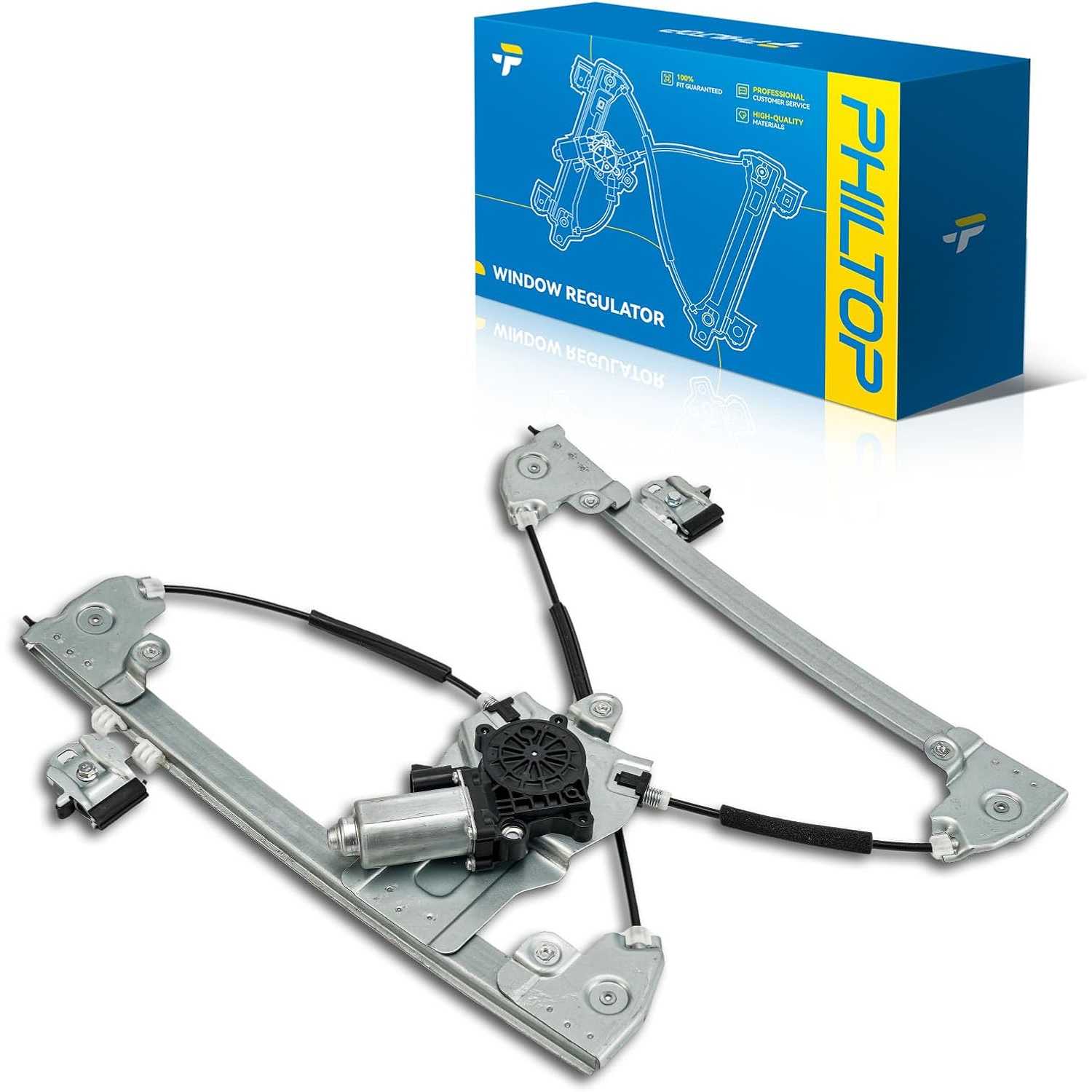 Front Left Driver Side Power Window Regulator and Motor Assembly Compatible with 2011-2012 Cruze Replaces 751-082