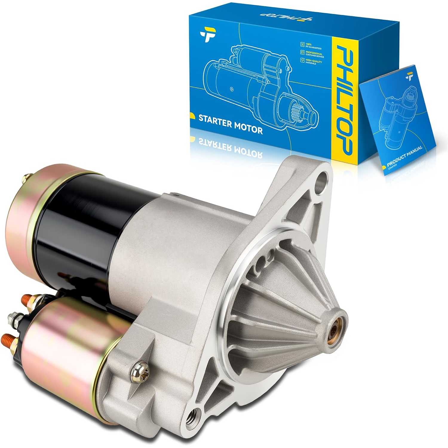 PHILTOP Starter, 17006 Starter Motor for 93-98 Grand Cherokee,87-92 Comanche,97-98 Wrangler,87-90 Wagoneer,87-98 Cherokee,88-95